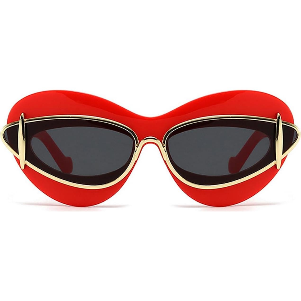 Gafas de Sol Cat Eye Laureles UV400 Negras para Mujeres