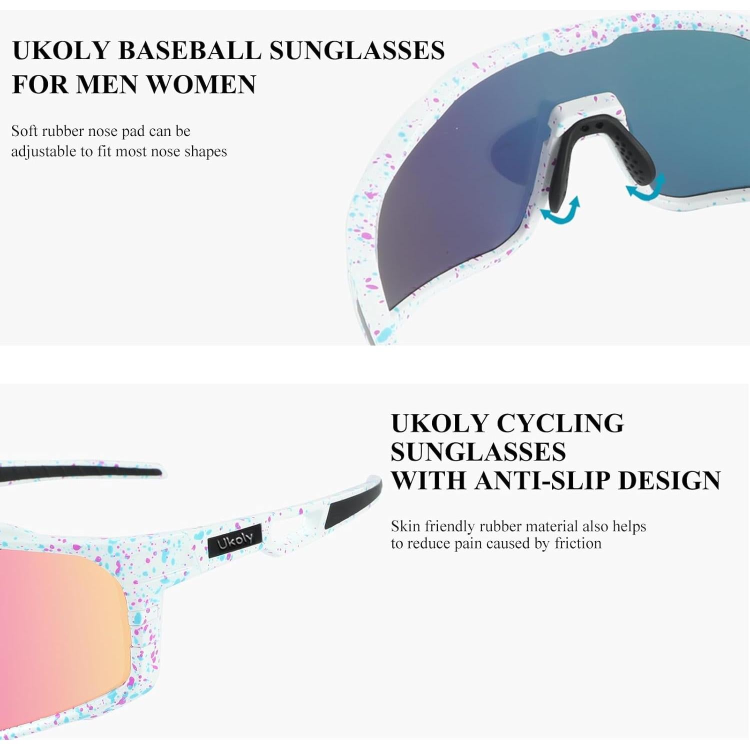 Gafas de sol deportivas Ukoly modelo 620 UV400 para ciclismo