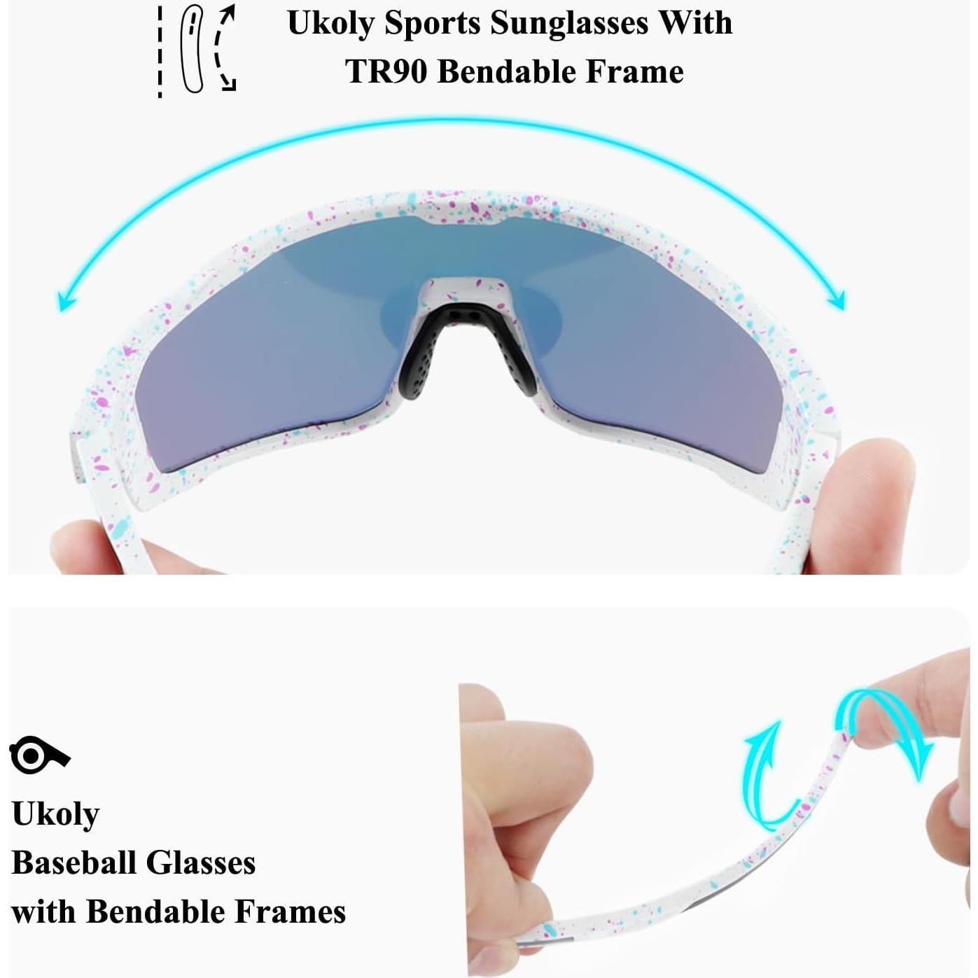 Gafas de sol deportivas Ukoly modelo 620 UV400 para ciclismo