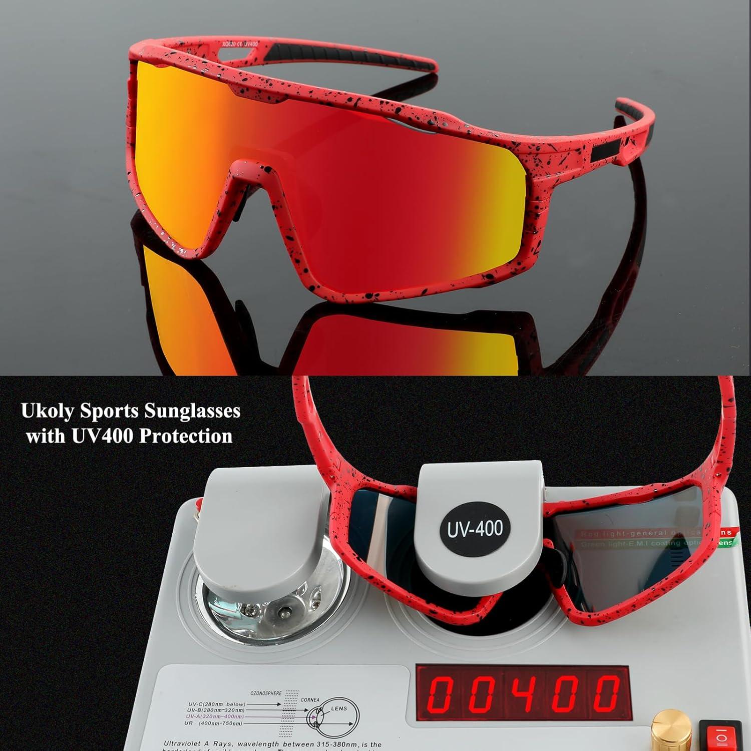 Gafas de sol deportivas Ukoly 620 con lente HD UV400