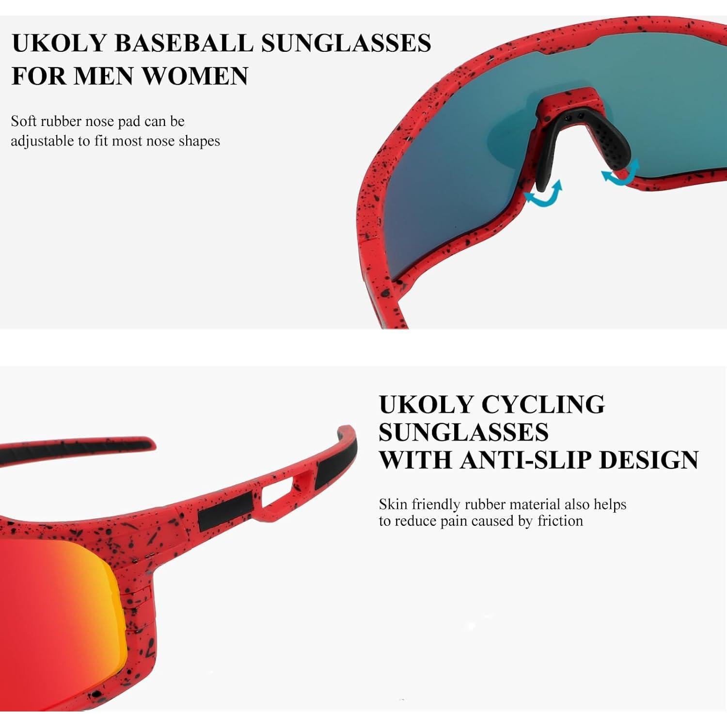 Gafas de sol deportivas Ukoly 620 con lente HD UV400