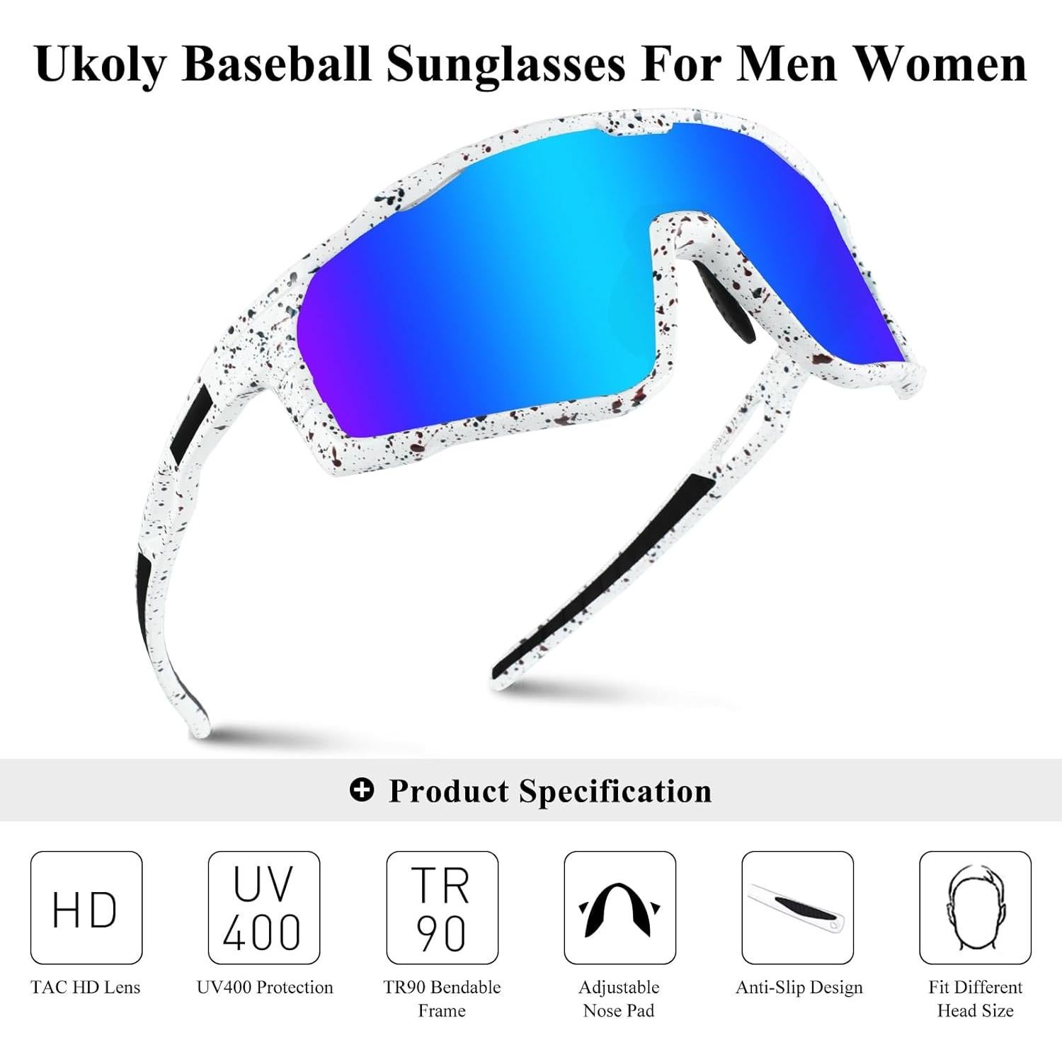 Gafas de sol deportivas Ukoly 620 con lente HD UV400