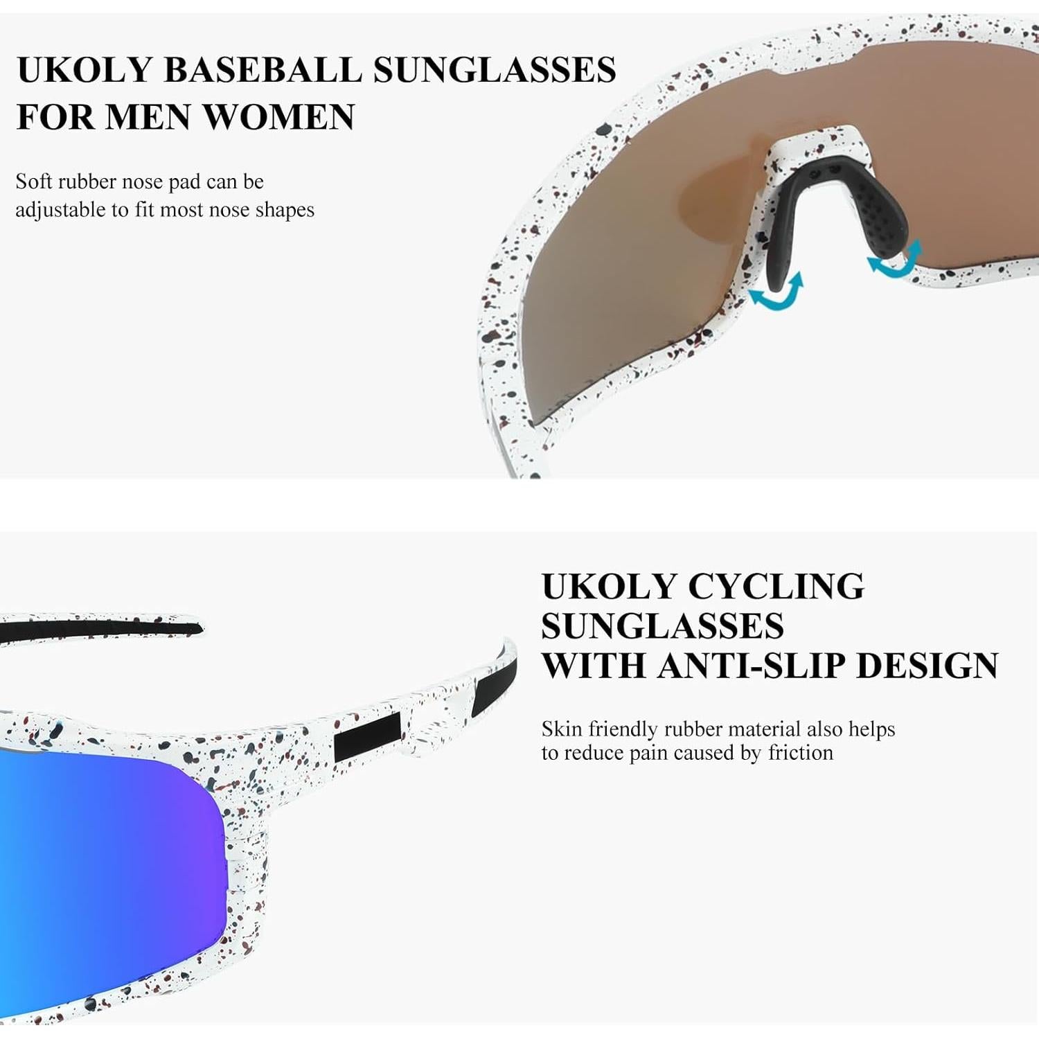 Gafas de sol deportivas Ukoly 620 con lente HD UV400