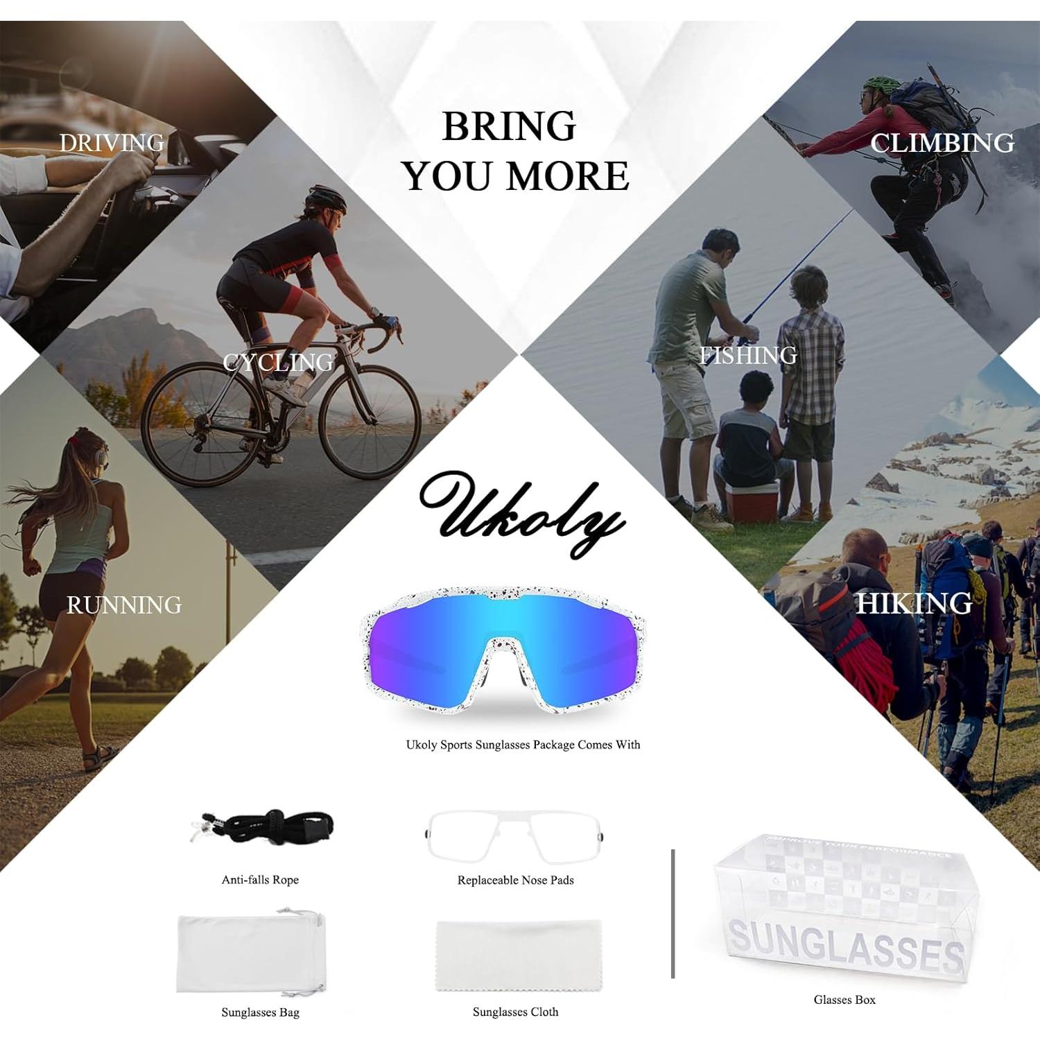 Gafas de sol deportivas Ukoly 620 con lente HD UV400