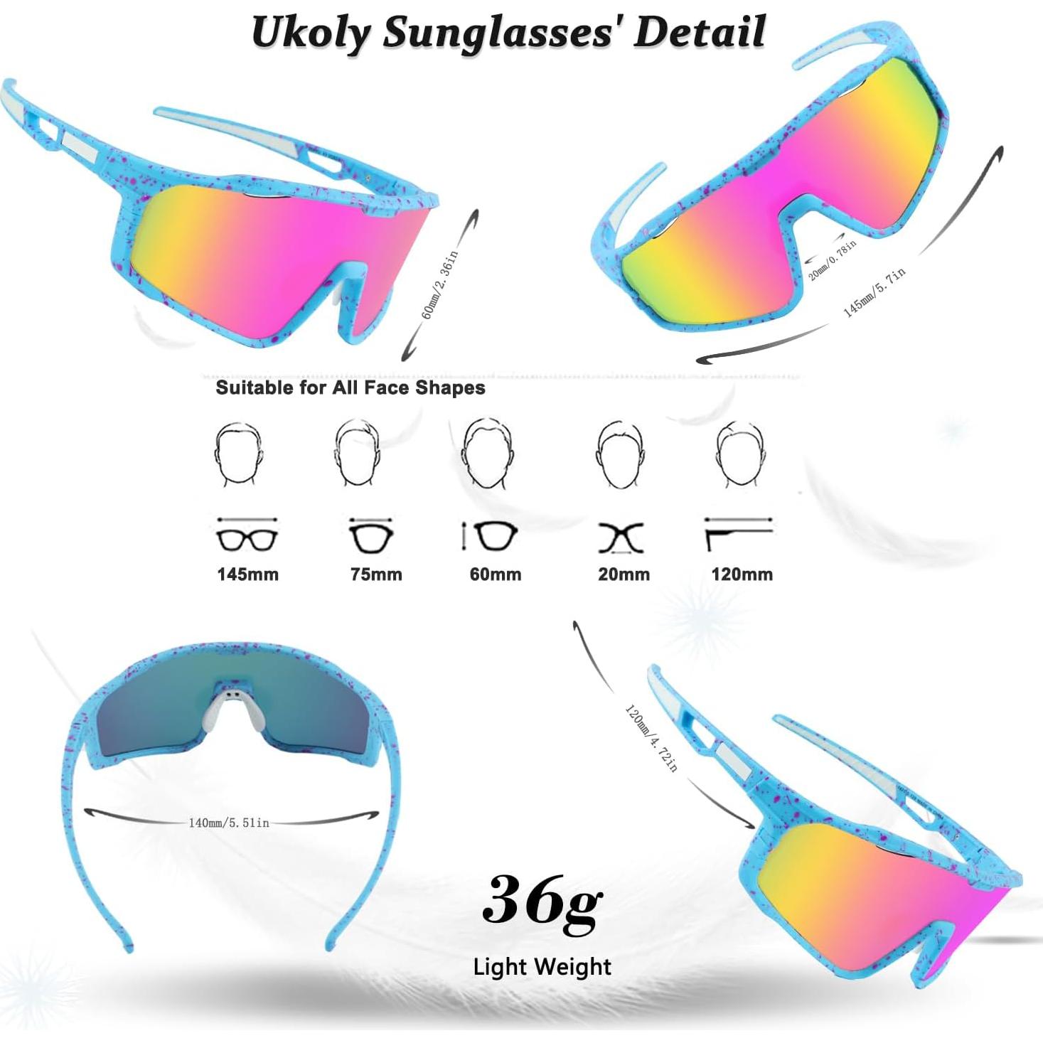 Gafas de sol deportivas Ukoly modelo 620 con UV400