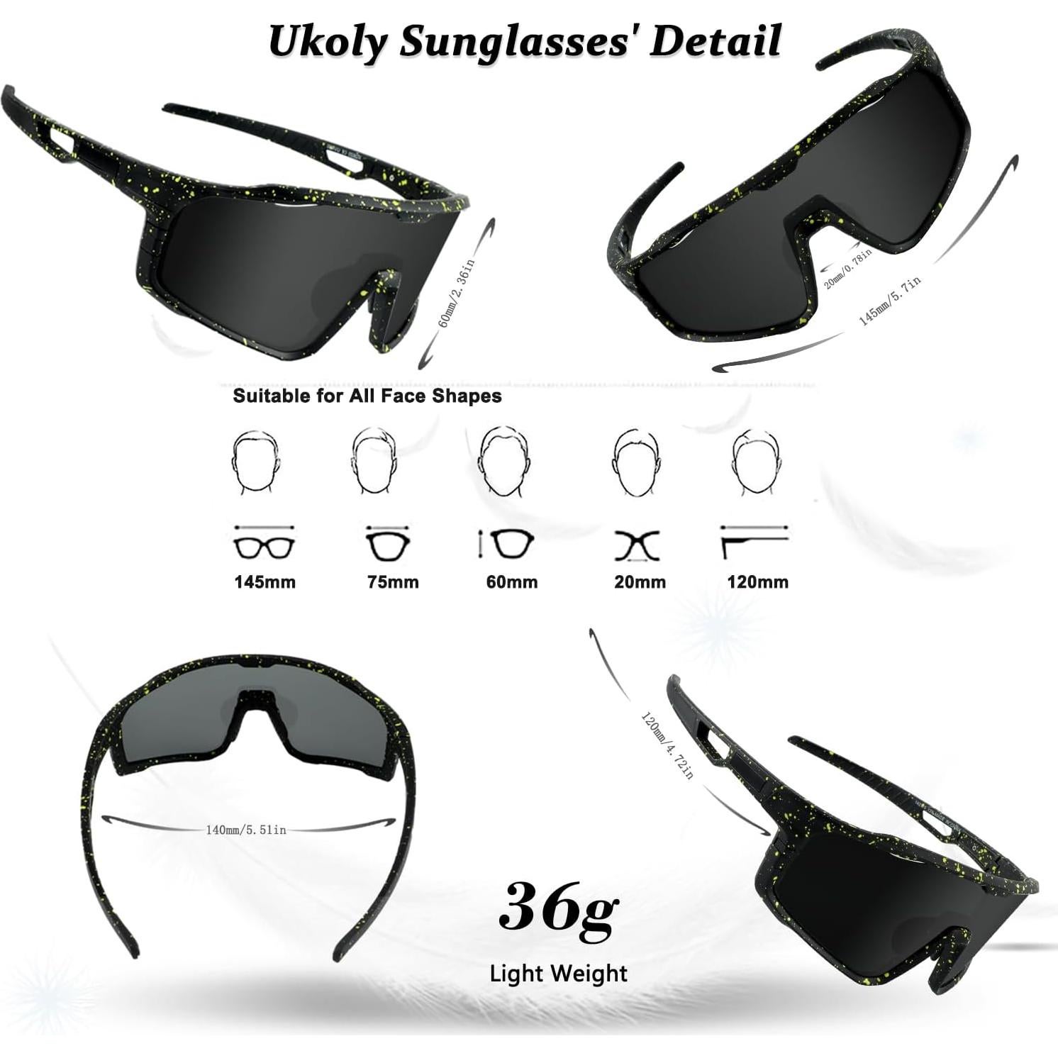 Gafas de sol deportivas Ukoly modelo 620 con UV400