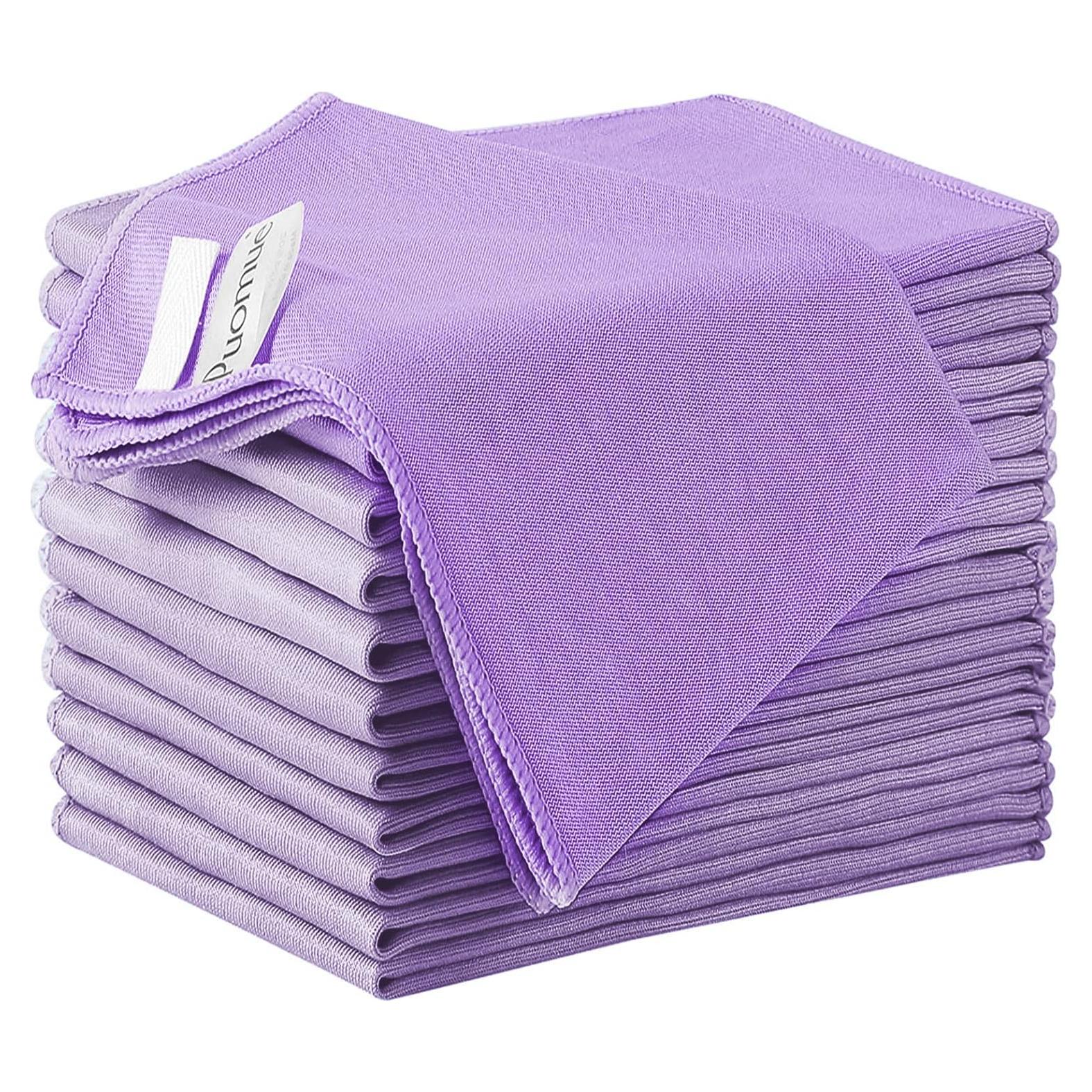 Paquete de 12 paños de limpieza Puomue 30x40 cm sin pelusa