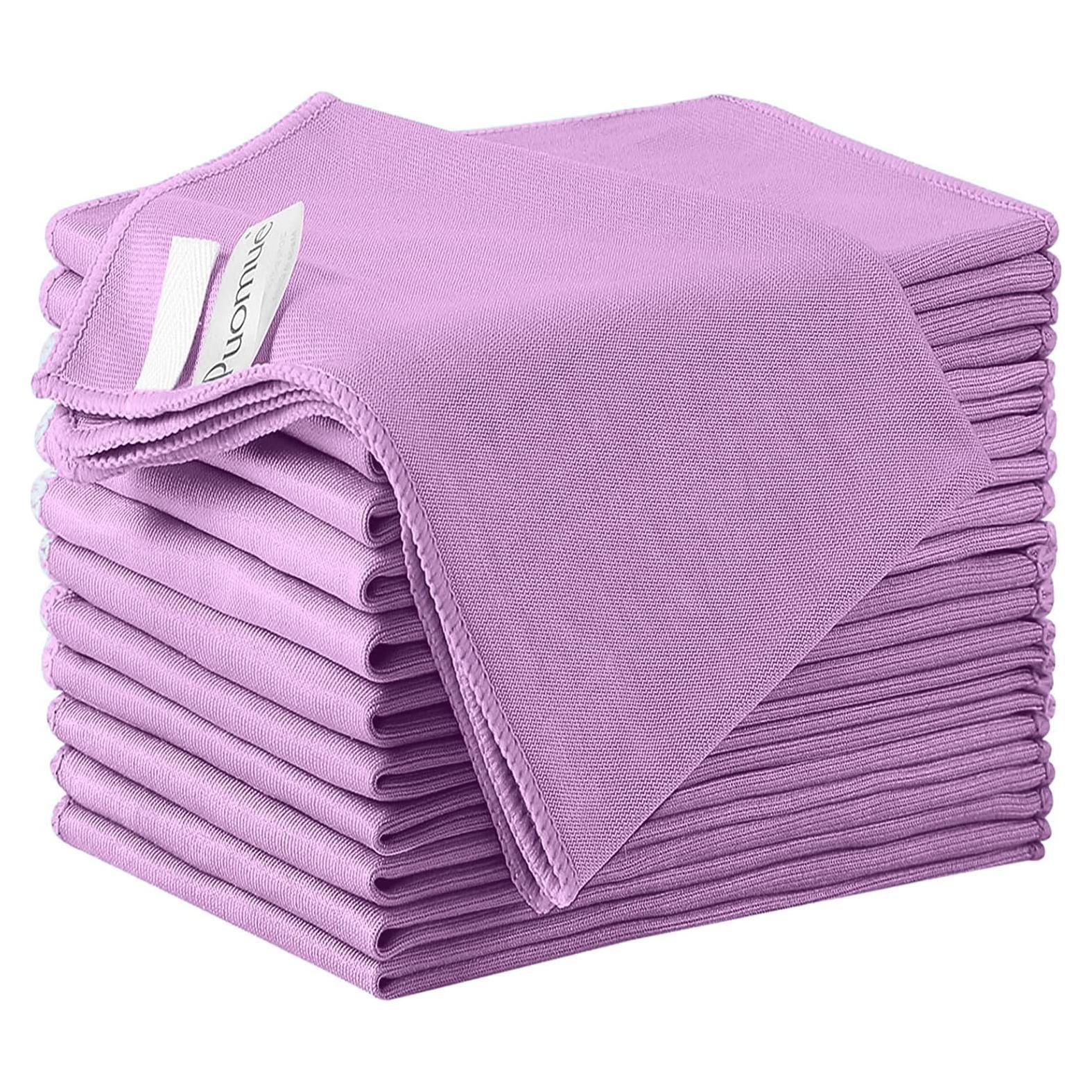 Paquete de 12 paños de microfibra Puomue 30x40 cm rosa