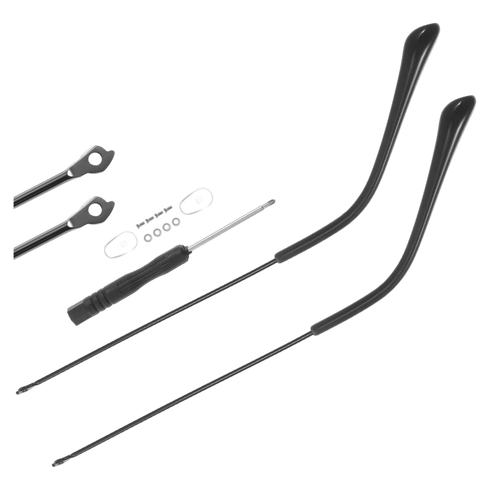 Patas de Gafas de Repuesto UKCOCO Metal Negro 14 cm