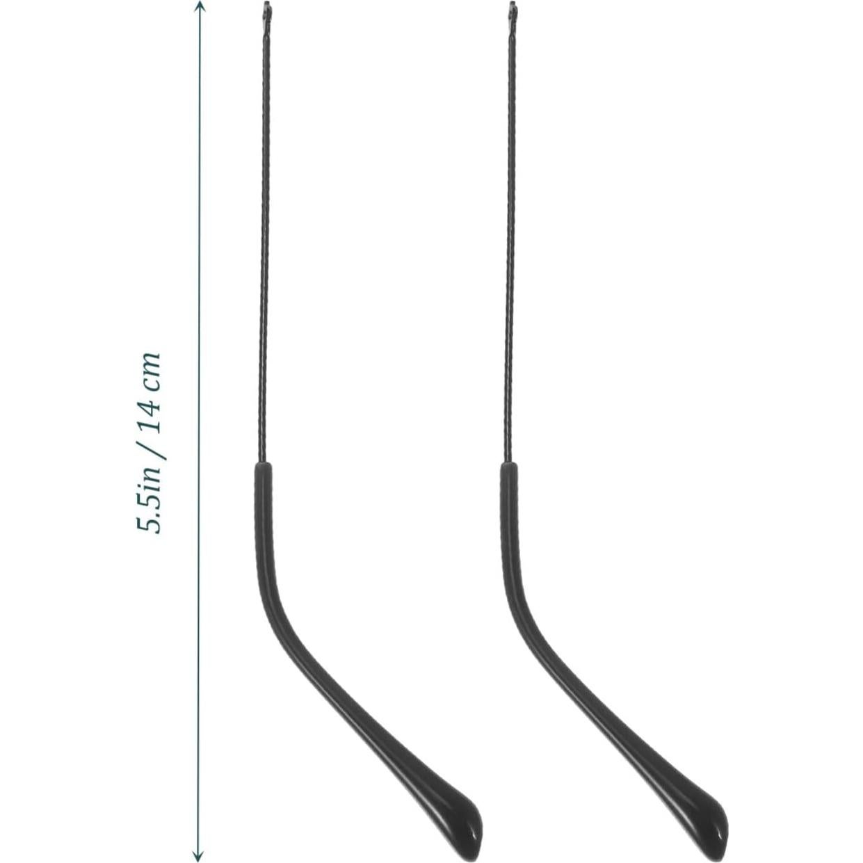 Patas de Gafas de Repuesto UKCOCO Metal Negro 14 cm