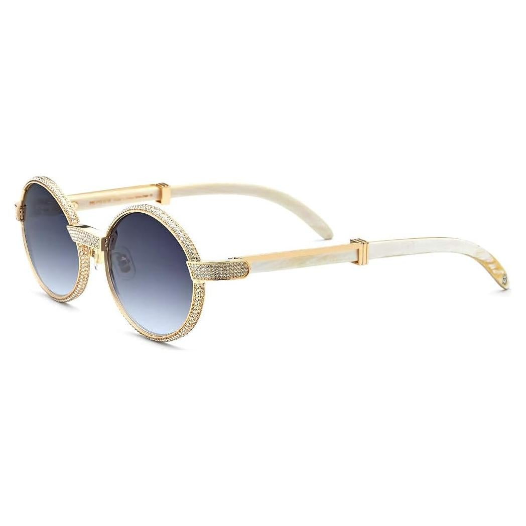 Gafas de Sol Hepidem Cuerno de Búfalo con Diamantes
