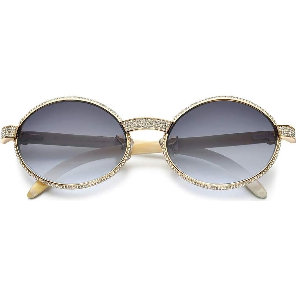 Gafas de Sol Hepidem Cuerno de Búfalo con Diamantes