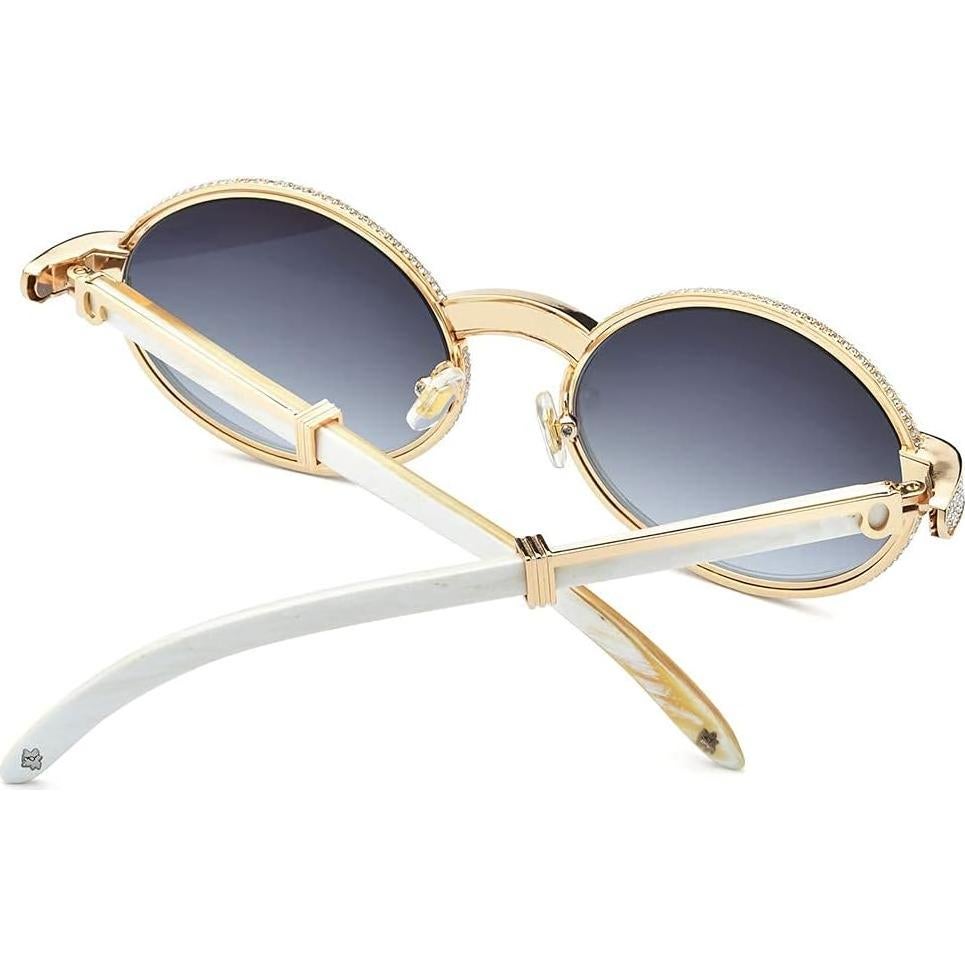 Gafas de Sol Hepidem Cuerno de Búfalo con Diamantes