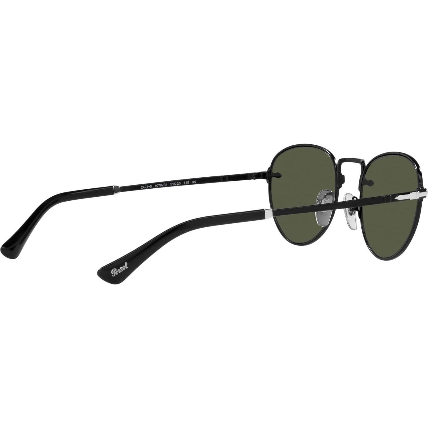 Gafas de sol redondas Persol PO2491S 51mm Negro Verde