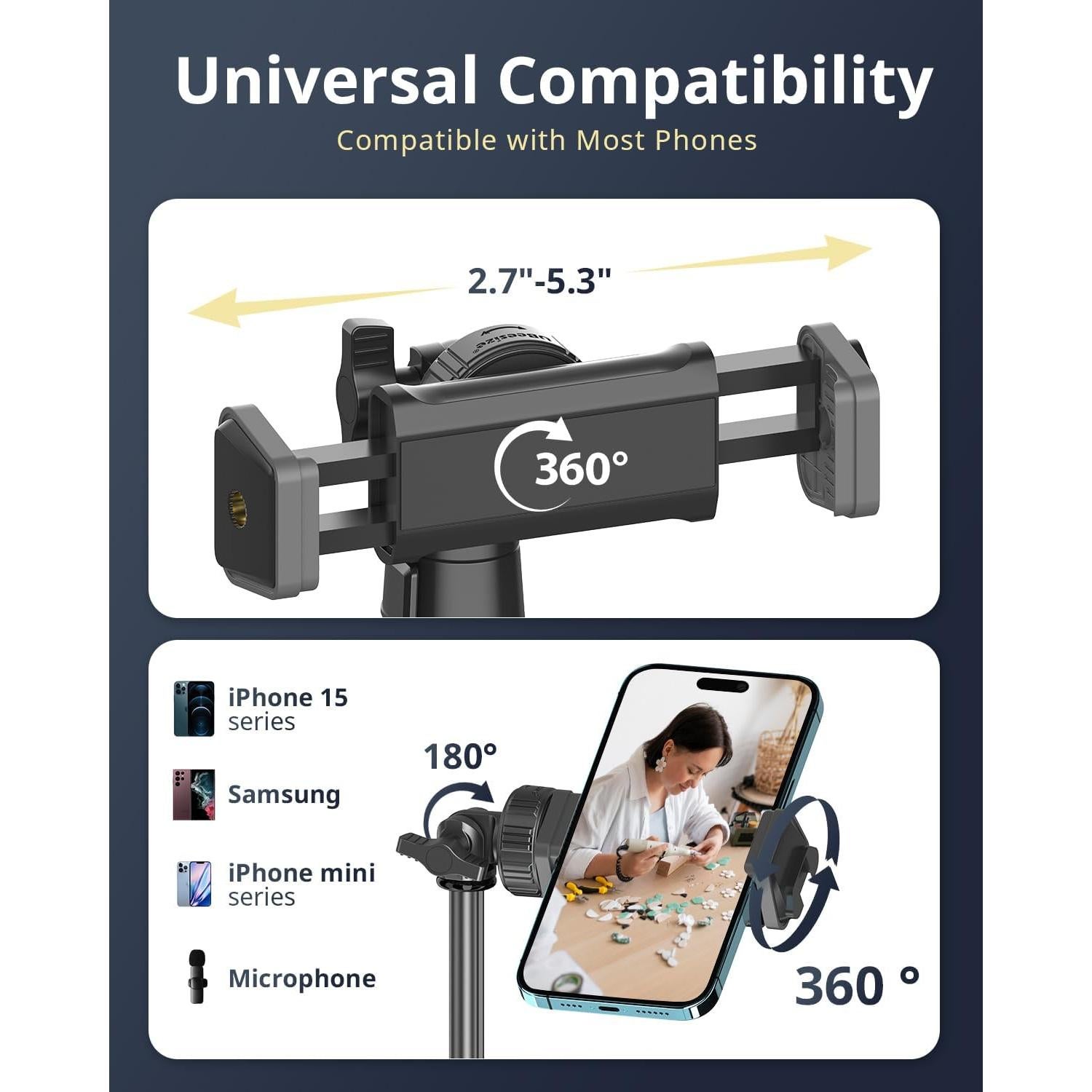 Luz de Anillo UBeesize 30 cm con Trípode 187 cm para Selfies