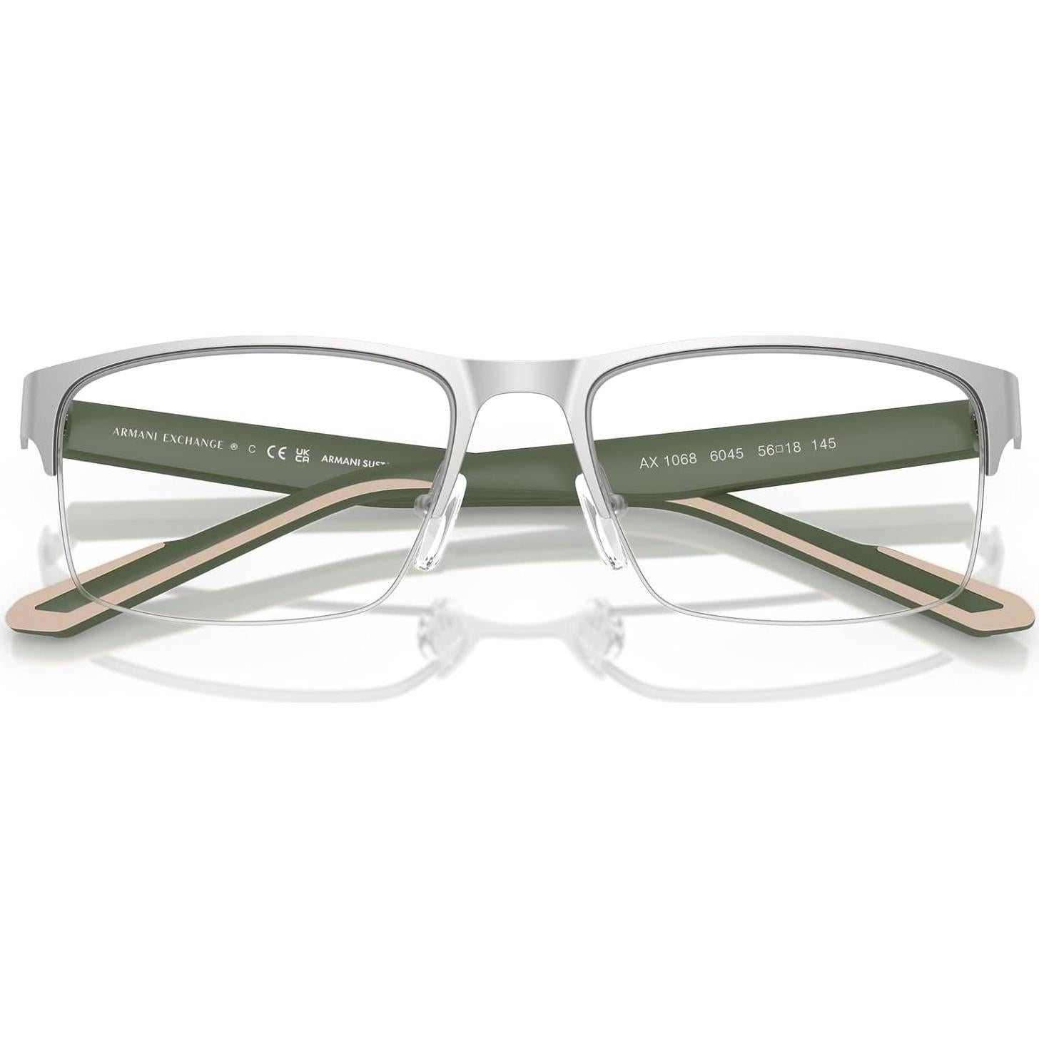 Gafas de Prescripción Armani Exchange AX1068 Plateadas 56mm