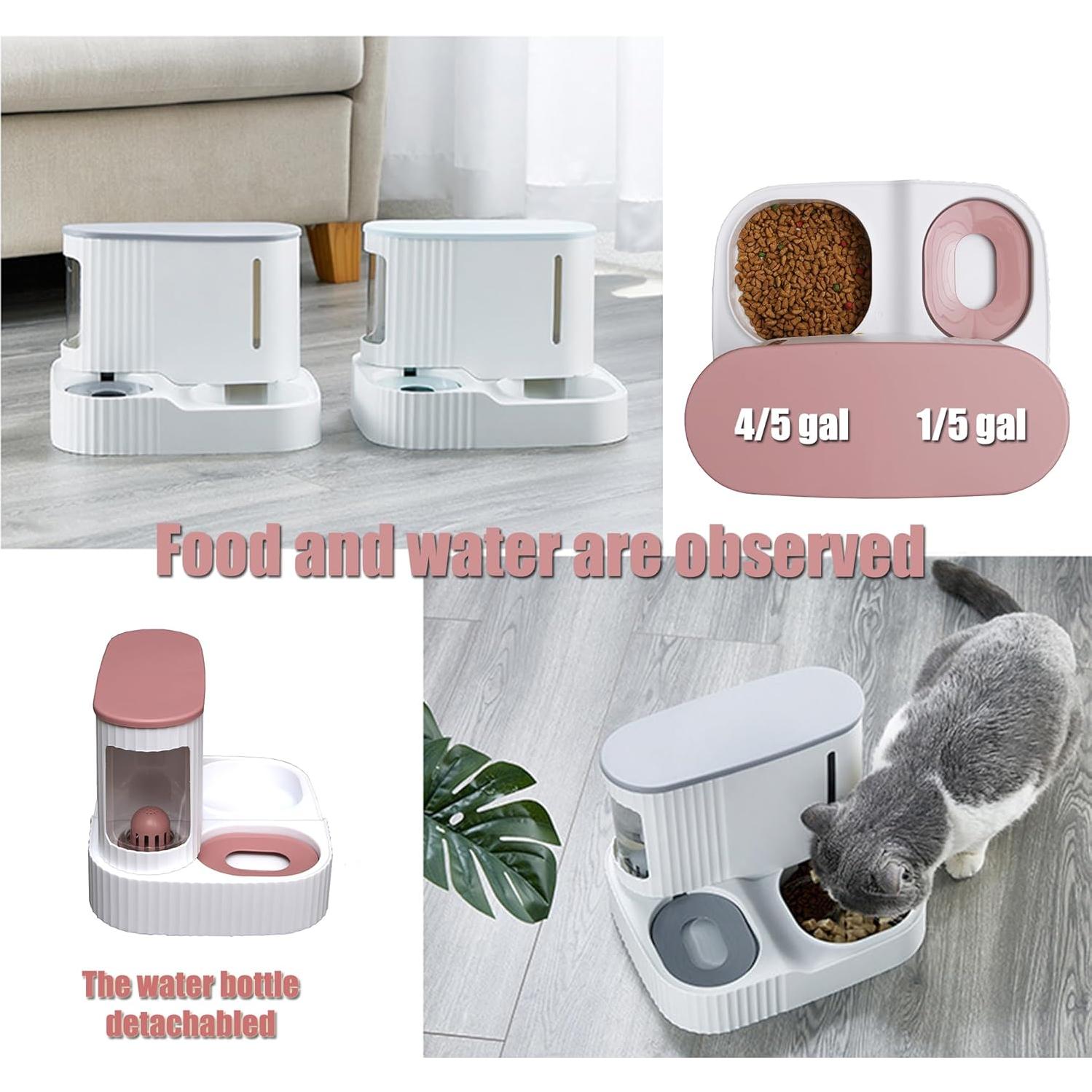 Comedero Automático 2 en 1 ALL BALANCE Gris 15L Comida y Agua