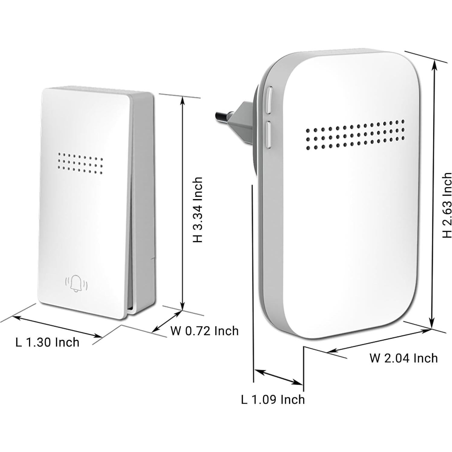 Timbre Inalámbrico Canwupon 1300 pies Autopropulsado IP65