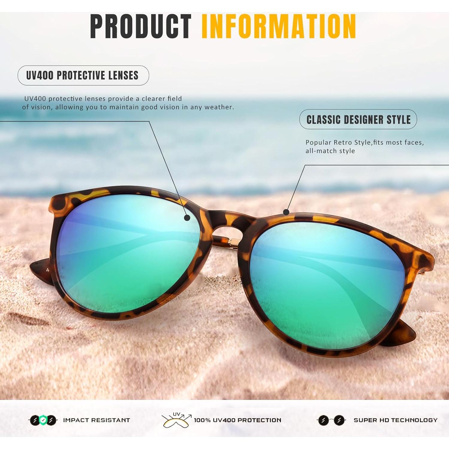 Gafas de sol CHBP unisex polarizadas UV400 retro 55mm