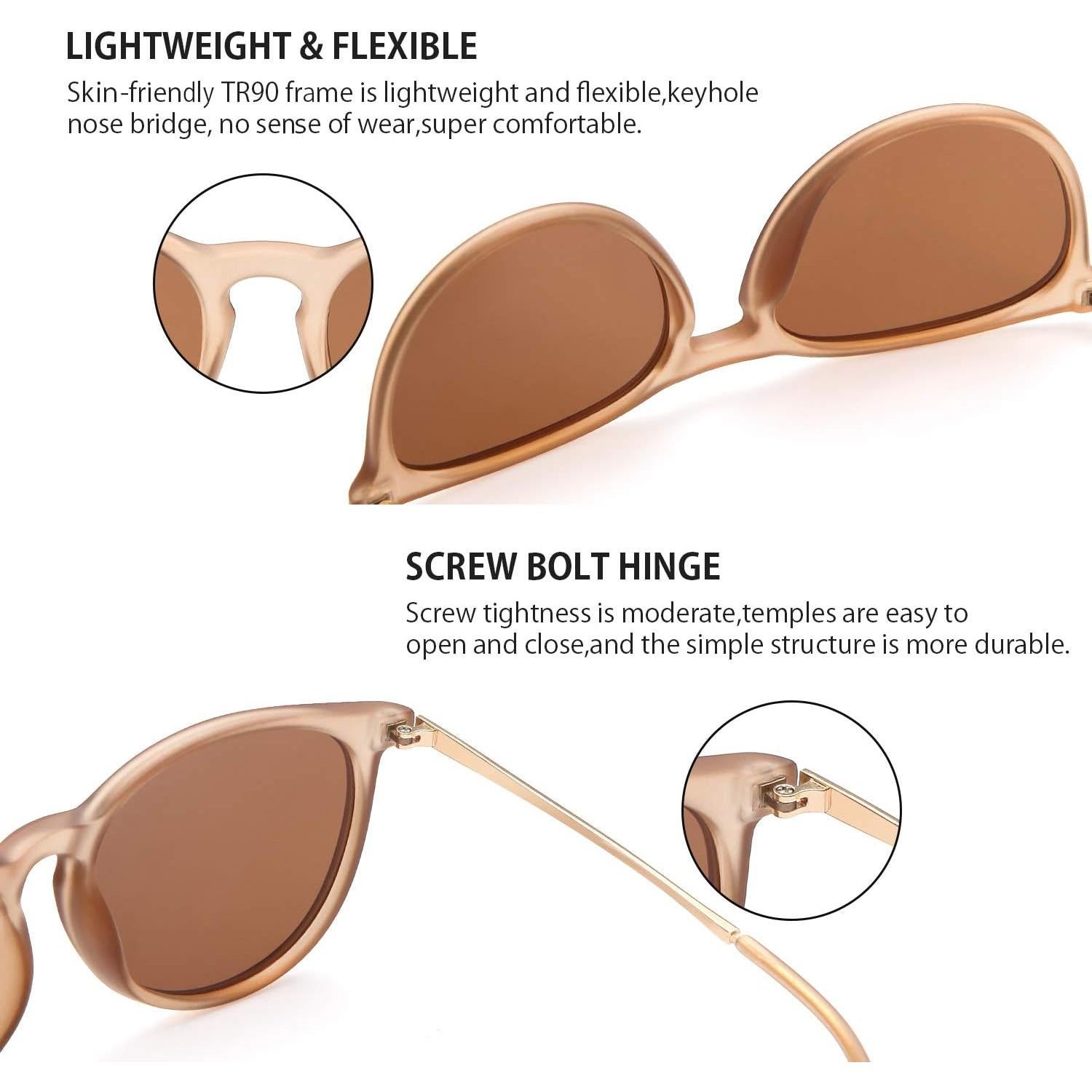 Gafas de sol CHBP unisex retro UV400 polarizadas 55mm