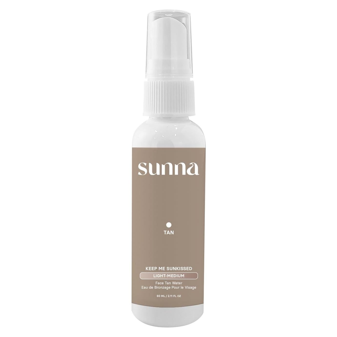 Agua Bronceadora Facial SunnaTan 60ml - Hidratante y Ligera
