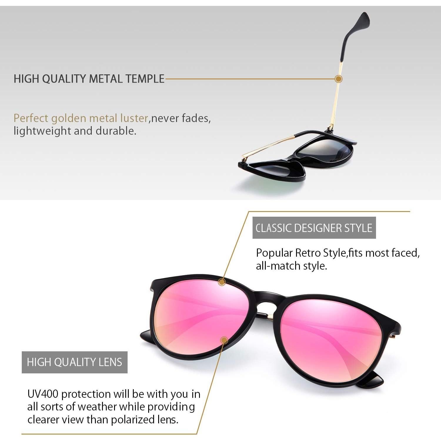 Gafas de sol CHBP unisex retro polarizadas UV400