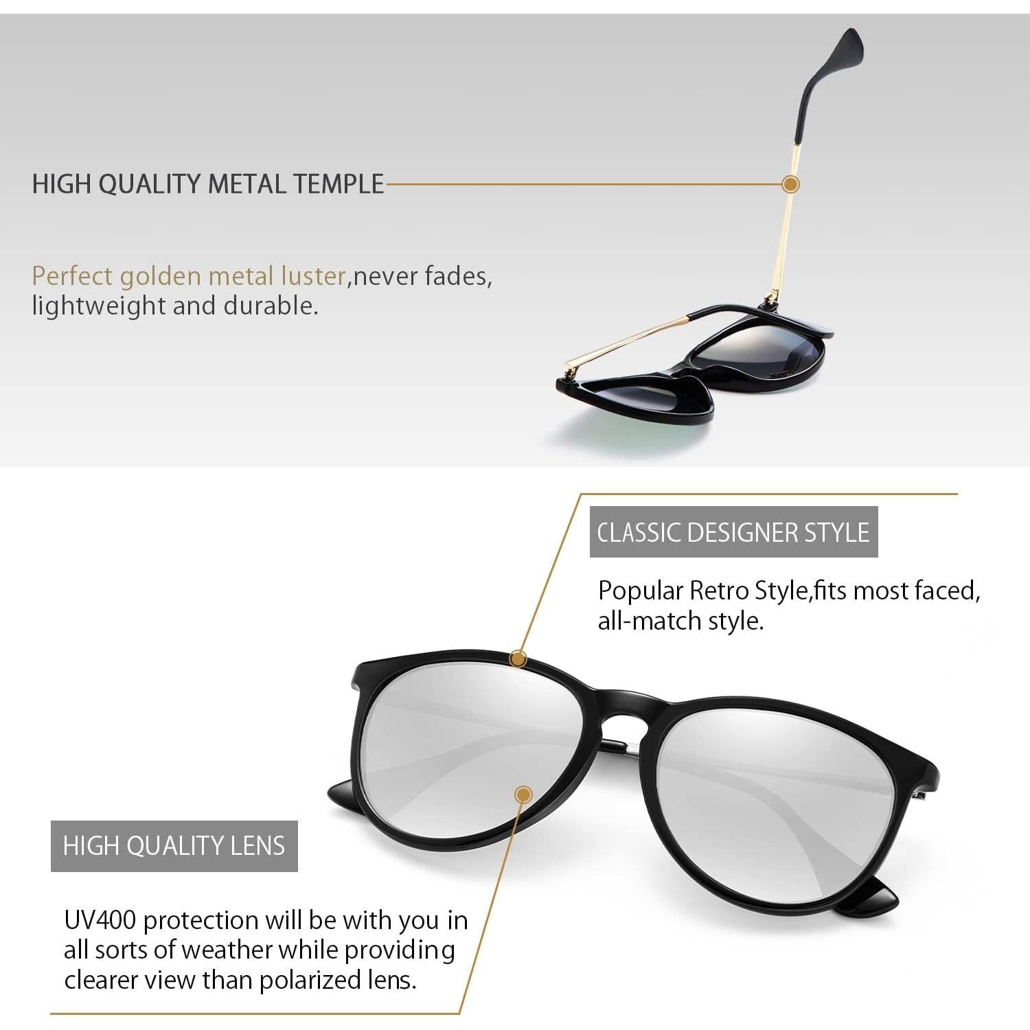 Gafas de sol CHBP unisex retro polarizadas UV400