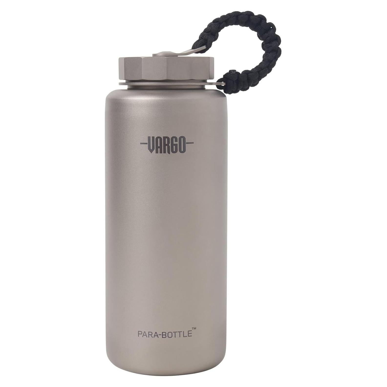 Botella de Agua Vargo Titanio 1L con Paracord 7 pies T-452