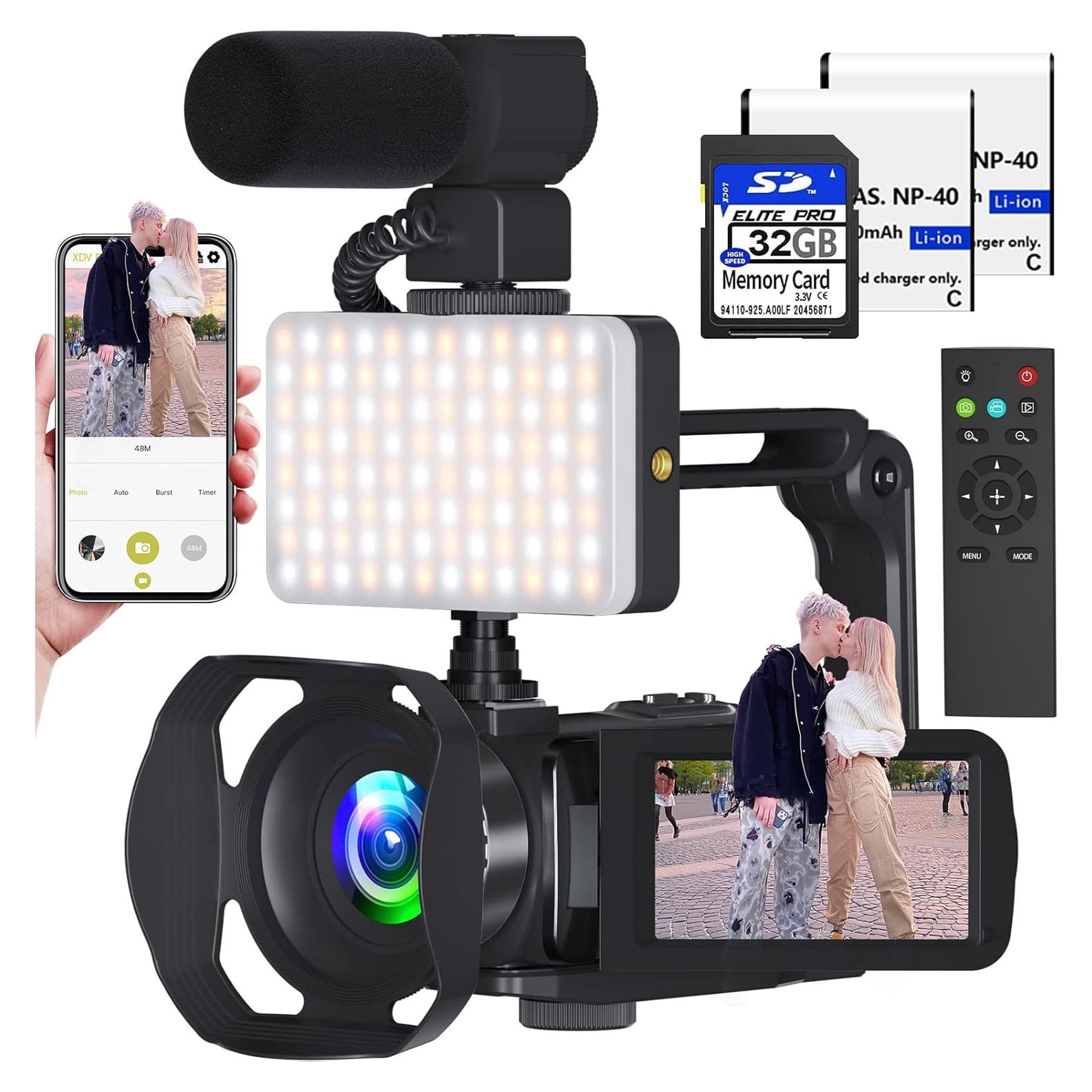 Cámara de Video 8K VETEK HDV01 48MP WiFi Pantalla 3"