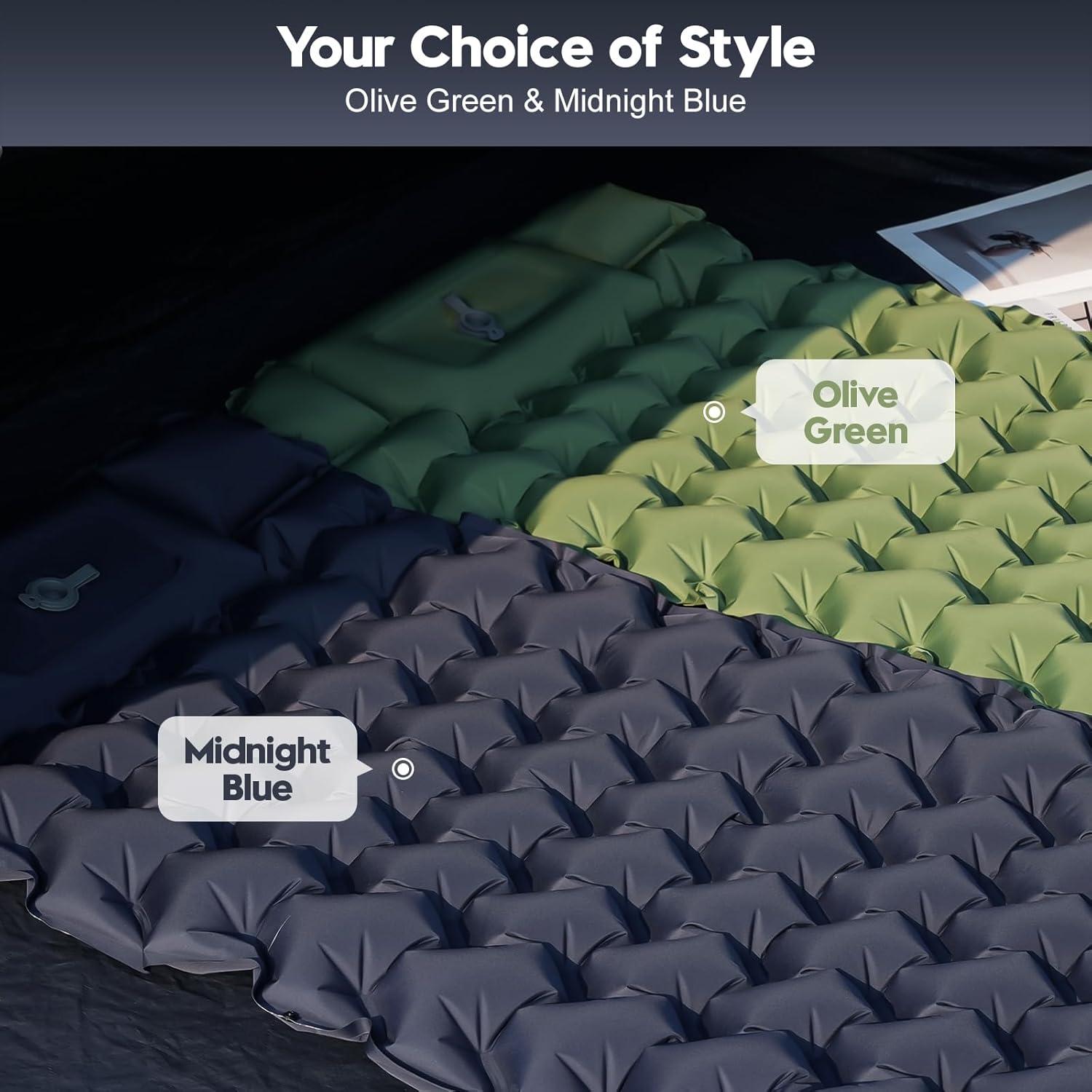 Colchón Inflable Doble WILDOMS 4" para Camping 2 Personas