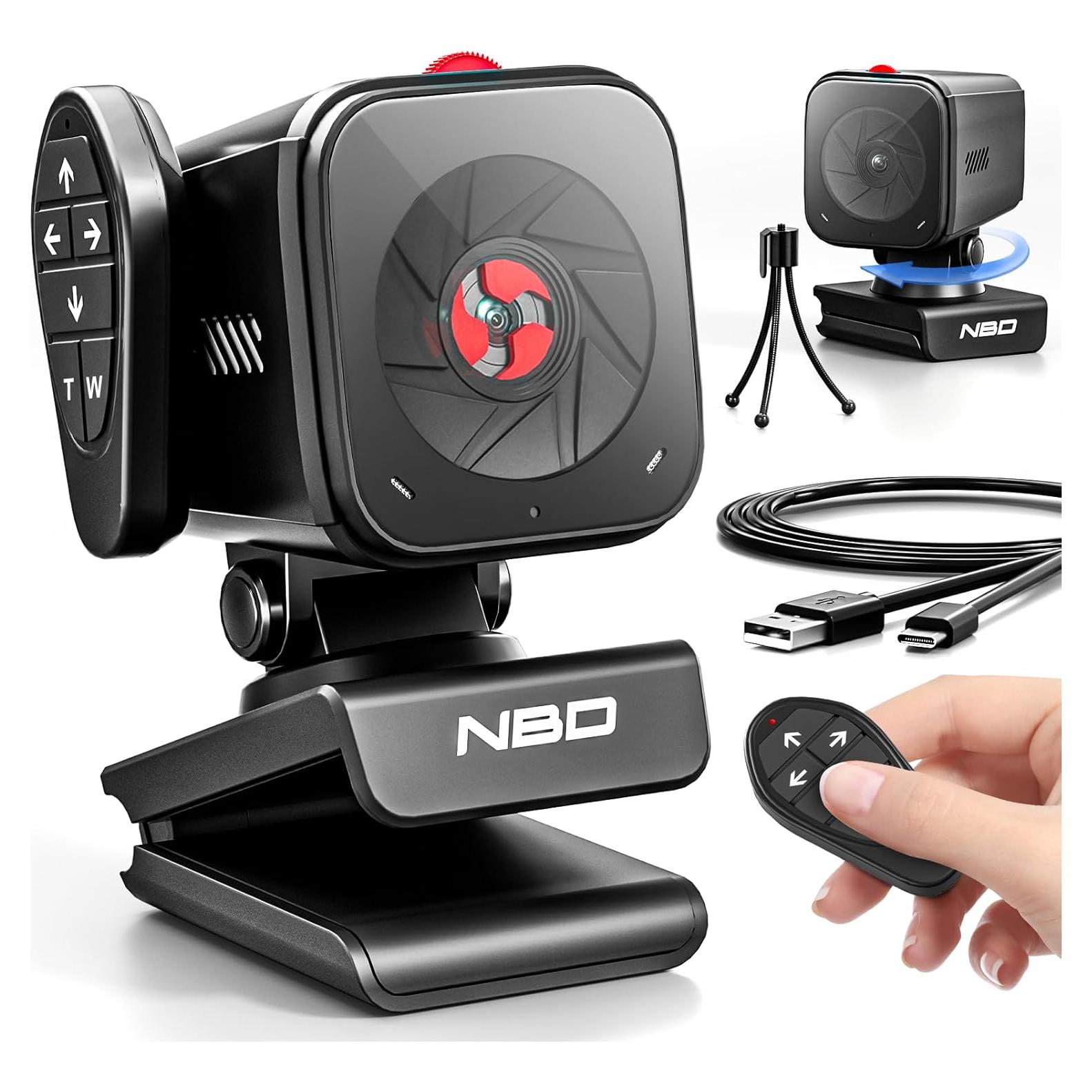 Cámara Web 2K NBDDIGITAL W100 con Micrófonos AI y Control Remoto