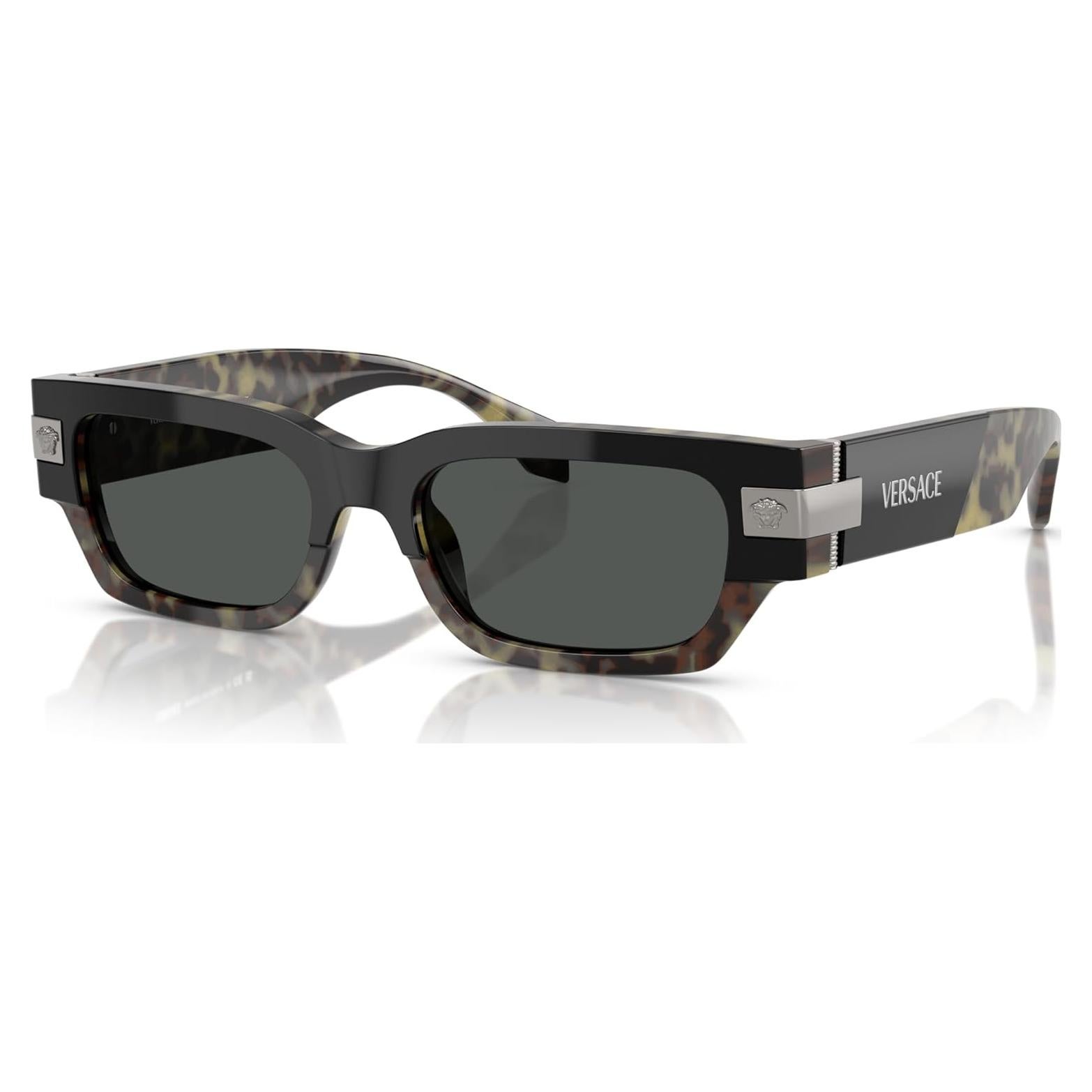 Gafas de sol Versace Hombre Marco Negro Lentes Grises 53mm
