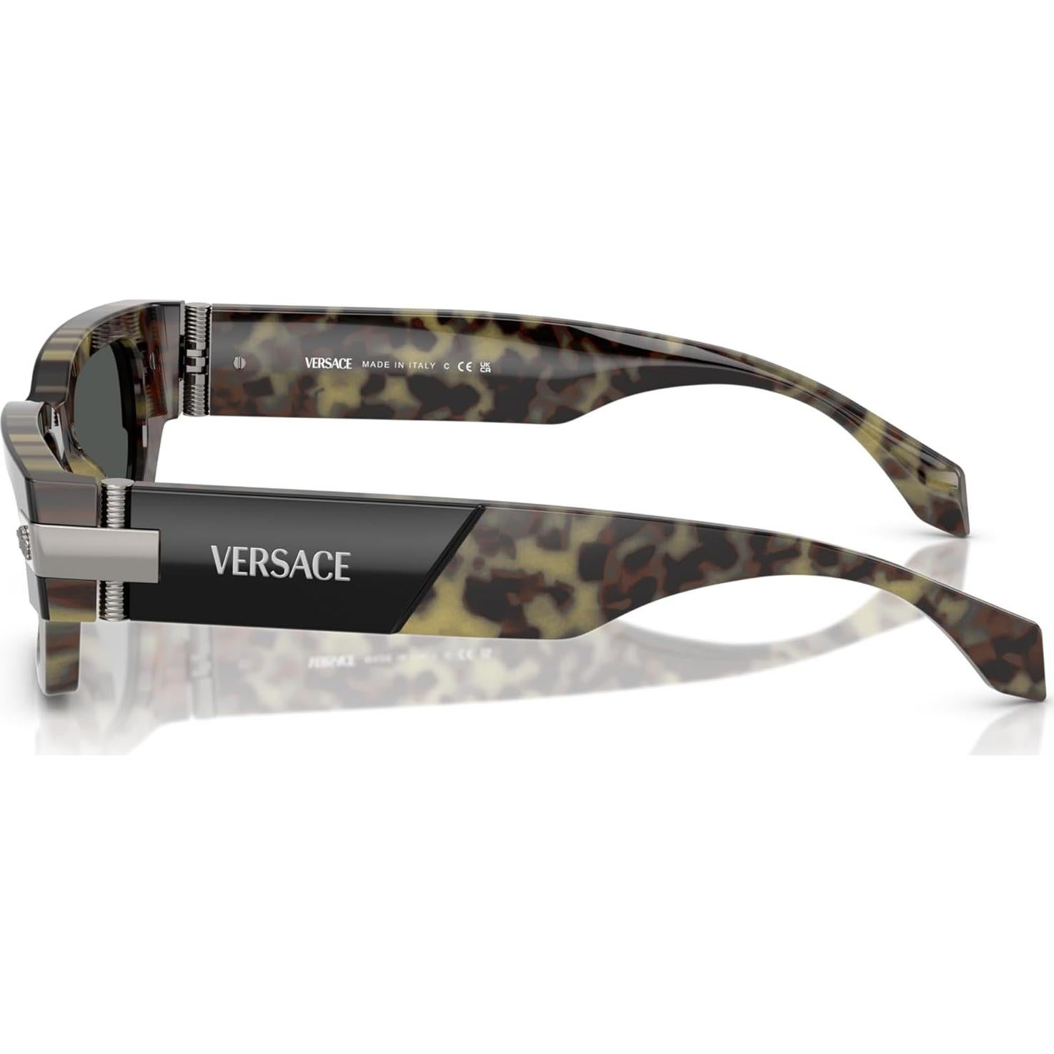 Gafas de sol Versace Hombre Marco Negro Lentes Grises 53mm