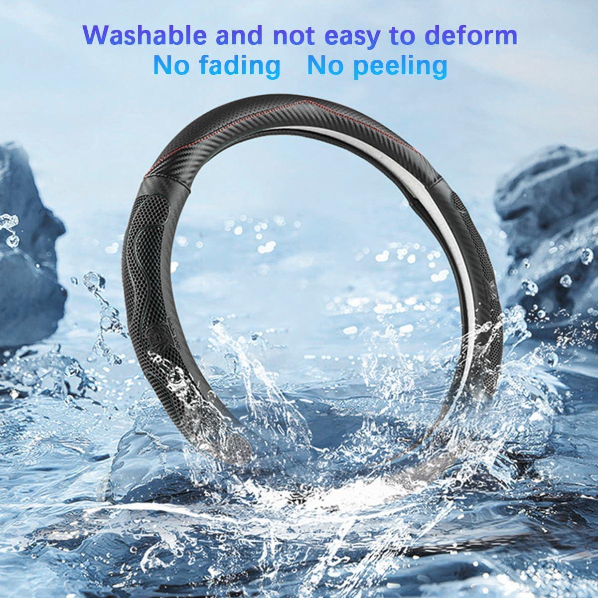 Cubierta de Volante TNAIYH 15" Fibra de Carbono Antideslizante