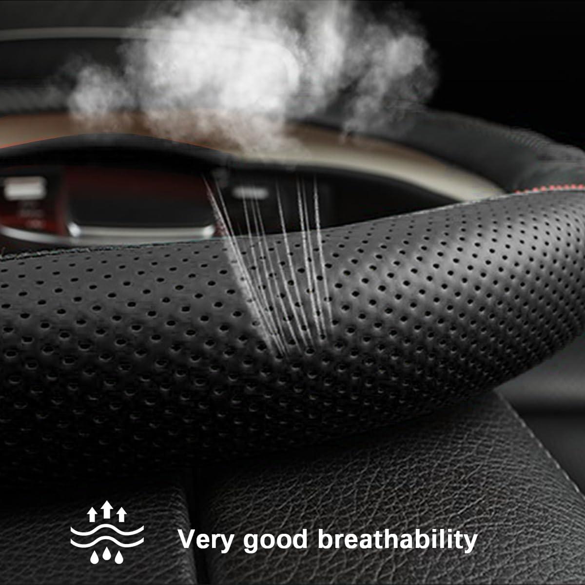 Cubierta de Volante TNAIYH 15" Fibra de Carbono Antideslizante