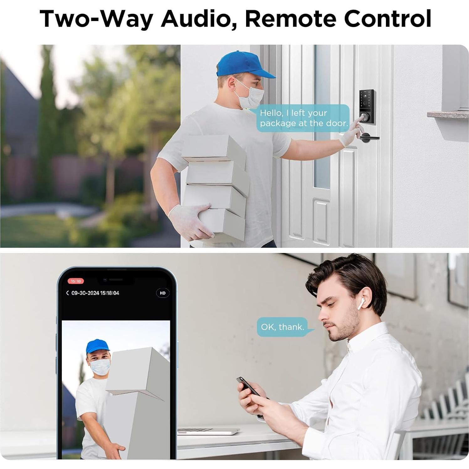 Cerradura de Video Inteligente TCL D1 Max 2K WiFi con Huella