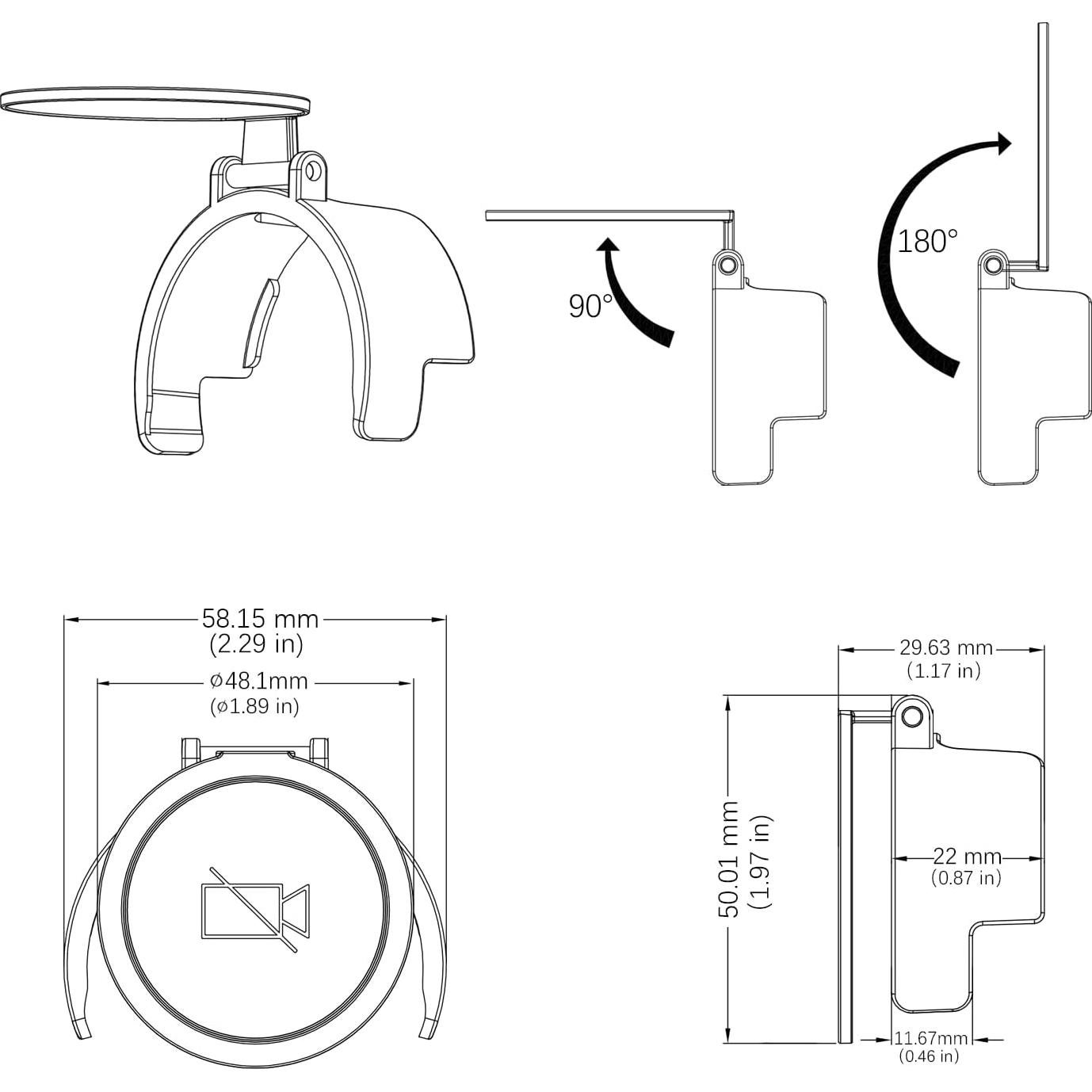 Cubierta de Webcam Angetube 96X - Obturador de Privacidad