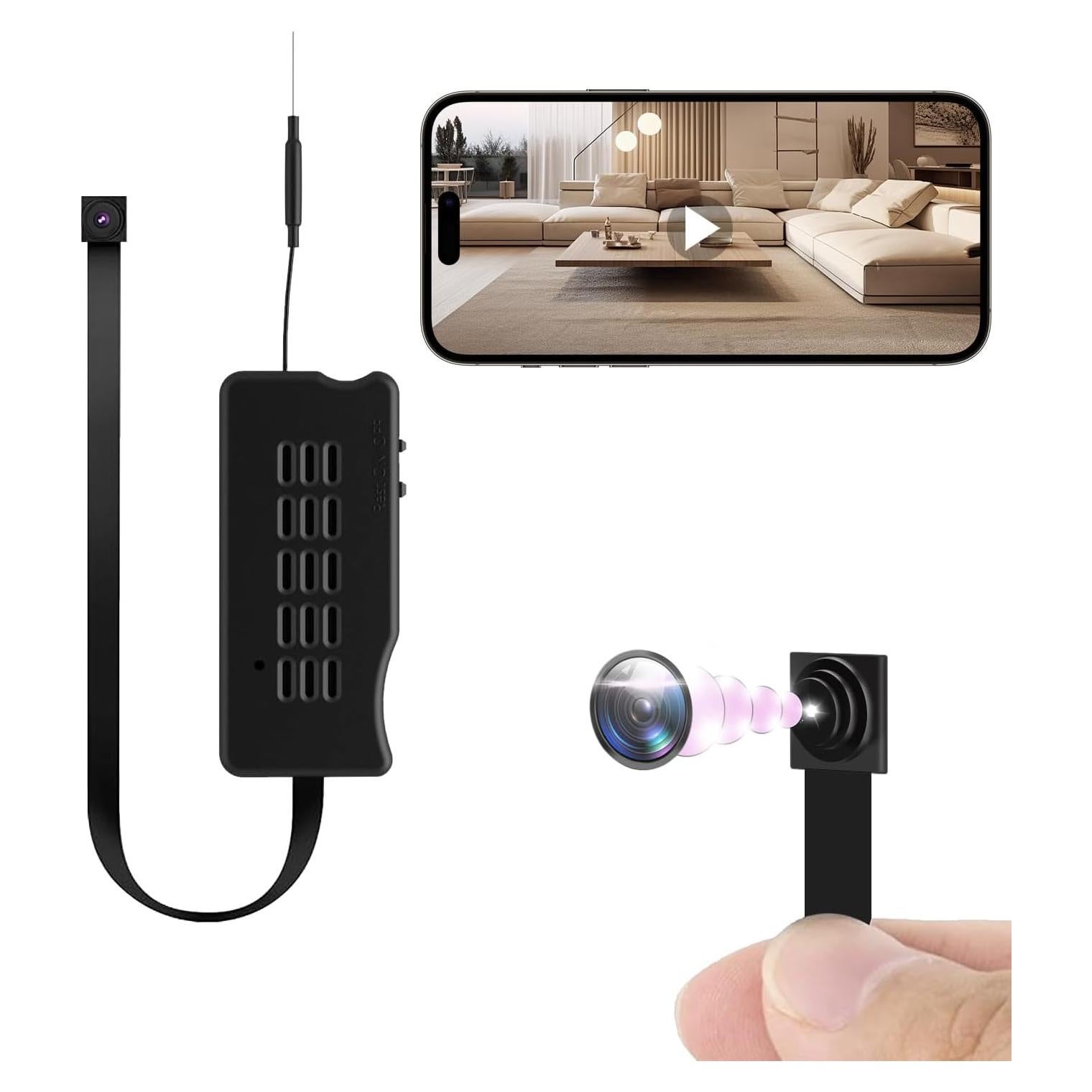 Cámara Mini DIY HiSpyCam HD 1080P Inalámbrica para Vigilancia