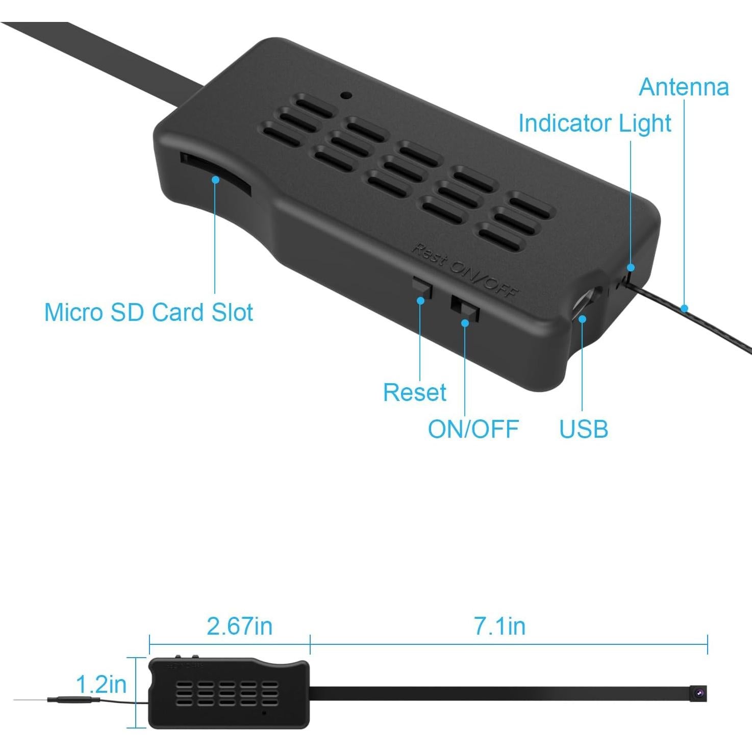 Cámara Mini DIY HiSpyCam HD 1080P Inalámbrica para Vigilancia