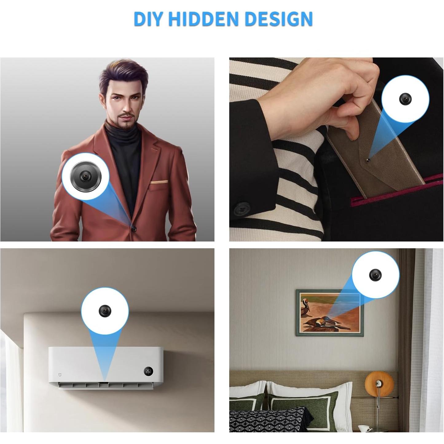 Cámara Mini DIY HiSpyCam HD 1080P Inalámbrica para Vigilancia