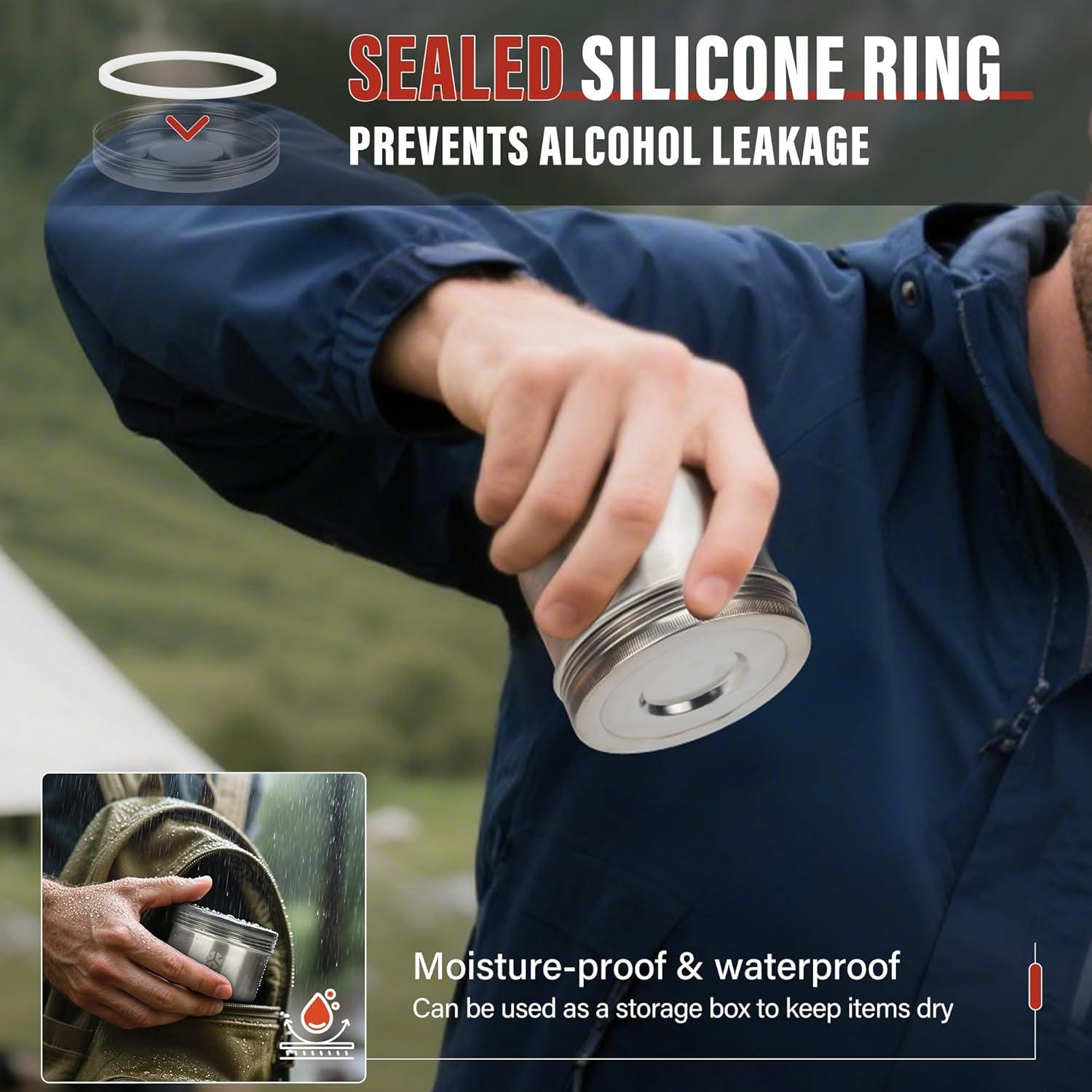 Estufa de Camping Alocs 2250W Acero Inoxidable Plegable