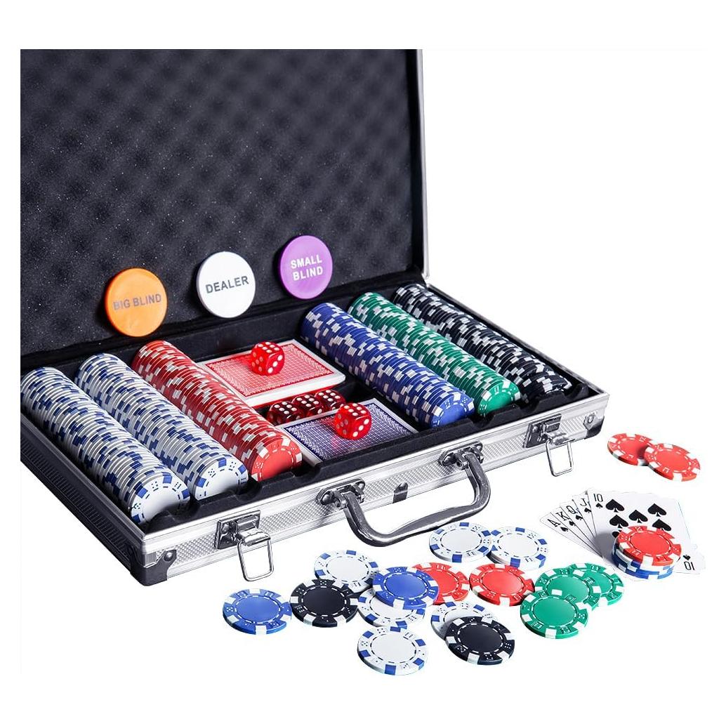 Juego de Fichas de Póker Homwom 300PCS con Estuche