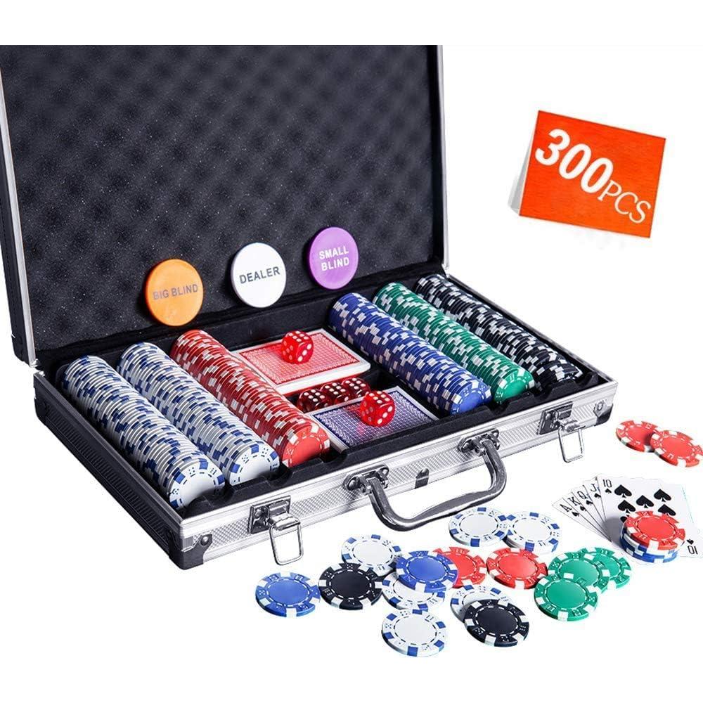 Juego de Fichas de Póker Homwom 300PCS con Estuche