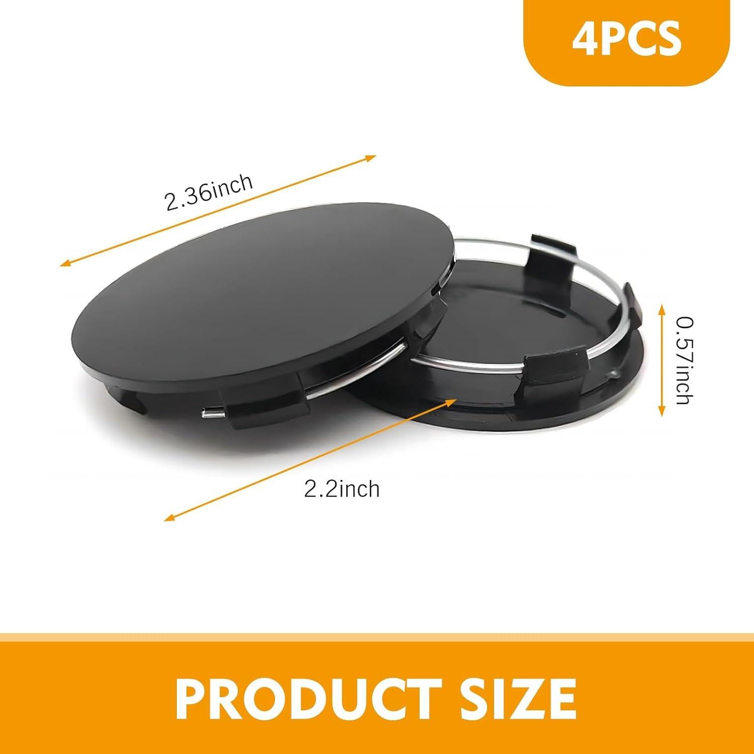 Tapa Central de Rueda Titgoes OESLGG2008BL 4 Piezas Negro