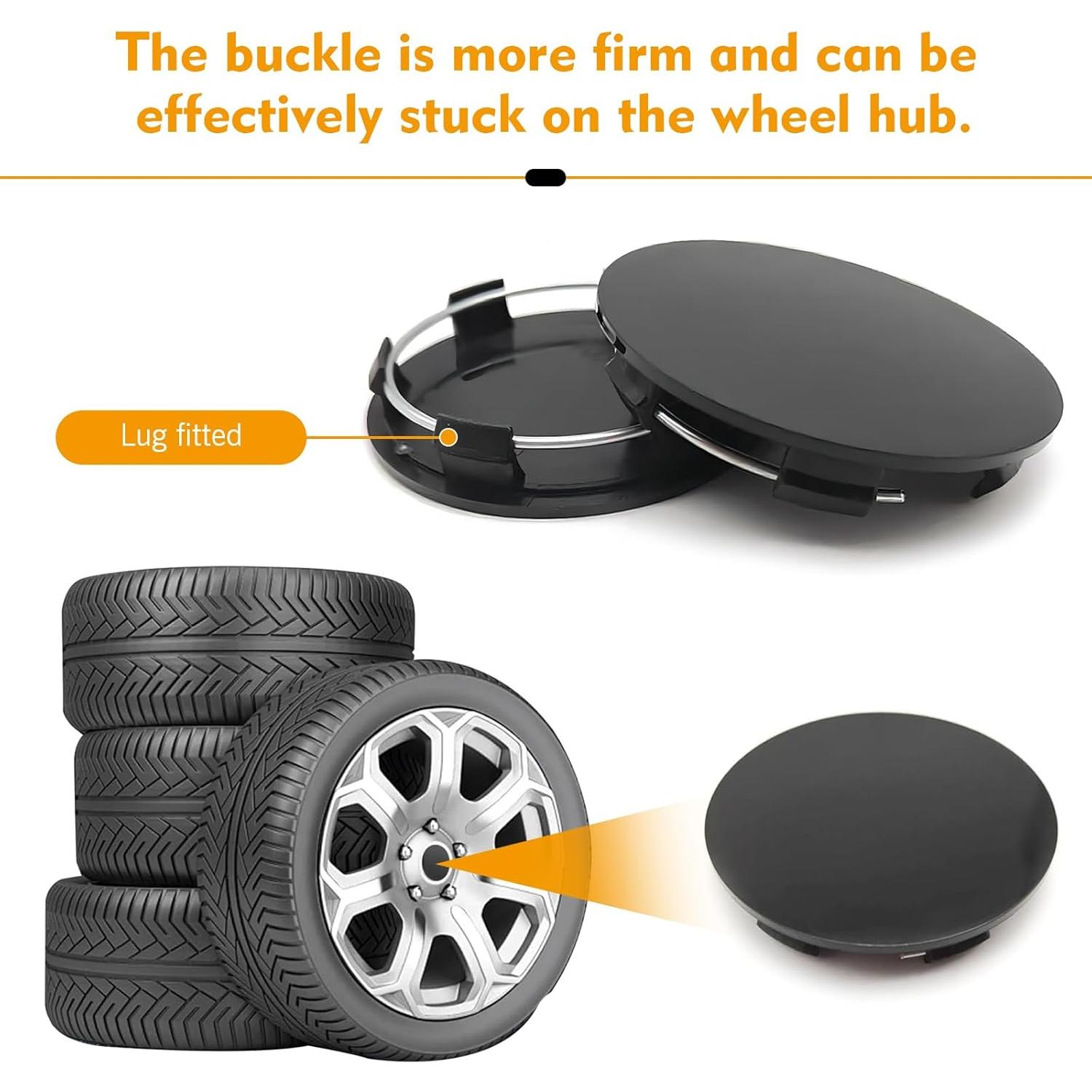 Tapa Central de Rueda Titgoes OESLGG2008BL 4 Piezas Negro