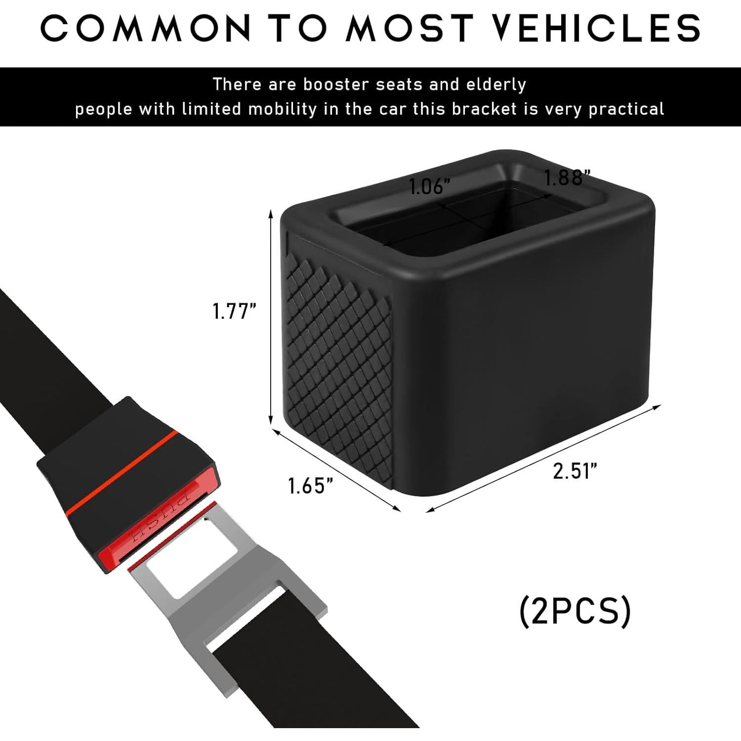 Soporte de Hebilla de Cinturón de Seguridad Ohleats Negro