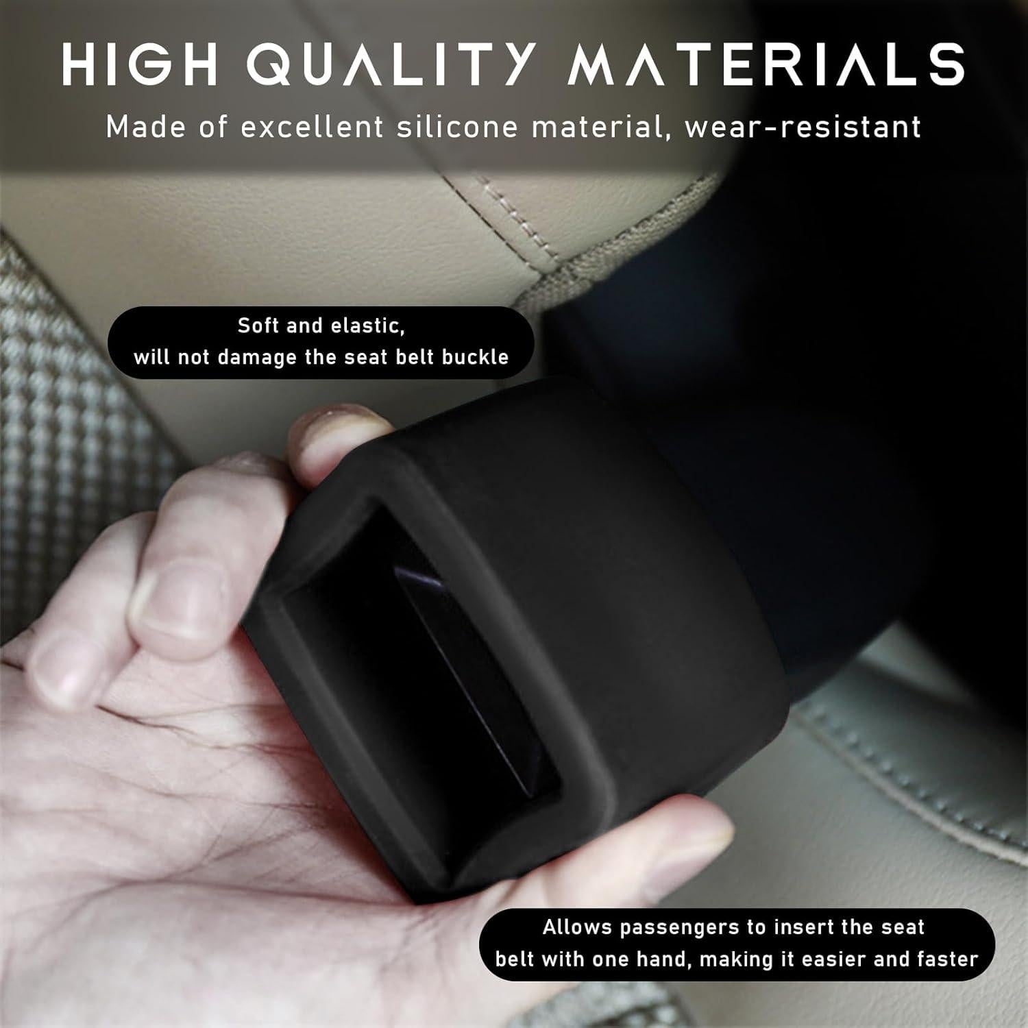 Soporte de Hebilla de Cinturón de Seguridad Ohleats Negro