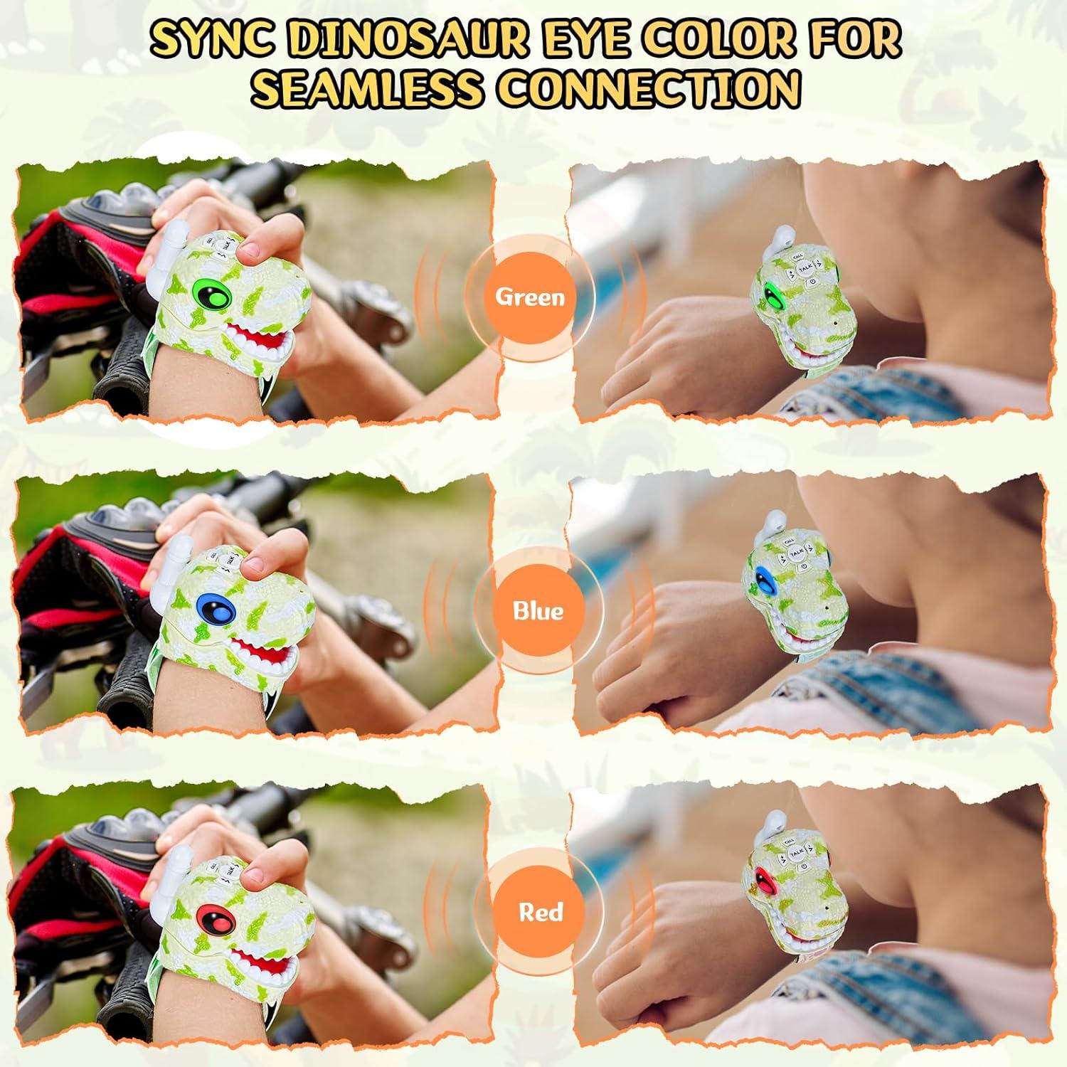 Walkie Talkies Dinosaurio Fygurso Verde 1000m Rango 2 Pzs