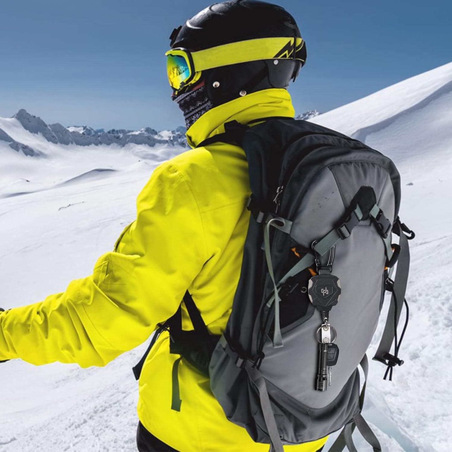 Paquete de 2 llaveros retráctiles SHENGXIN con mosquetón