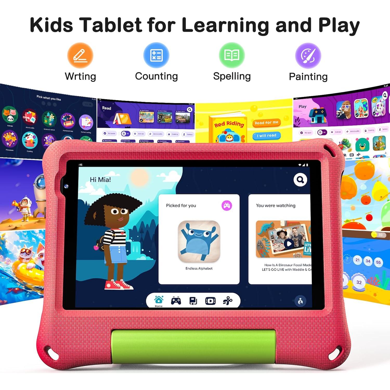 Tableta para Niños CALLSKY-NOTE 8" Android 14 64GB Rojo